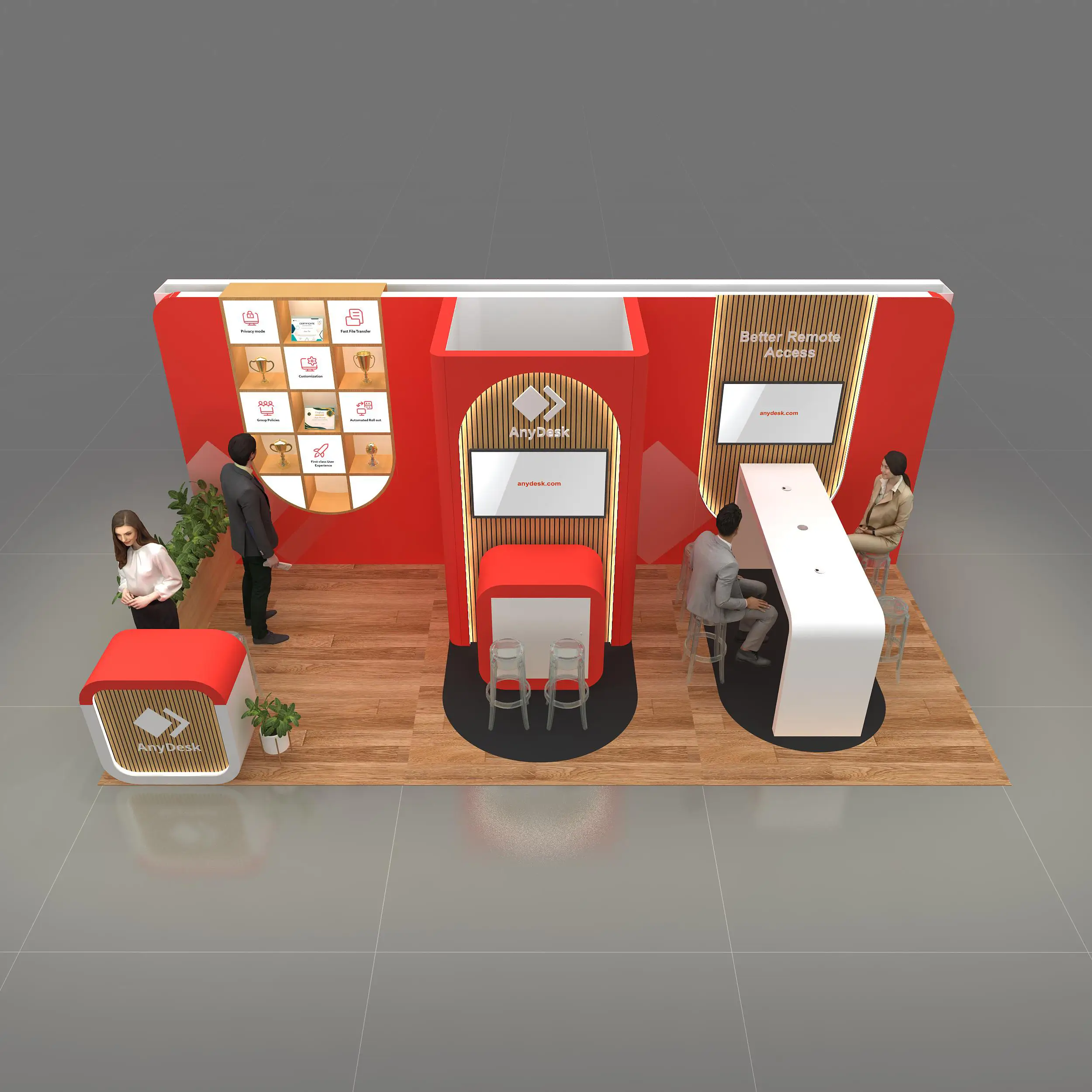 Arial View - RLU1020 148: Get tailor-made 10x20 booth rentals at the most transparent price from Exponents