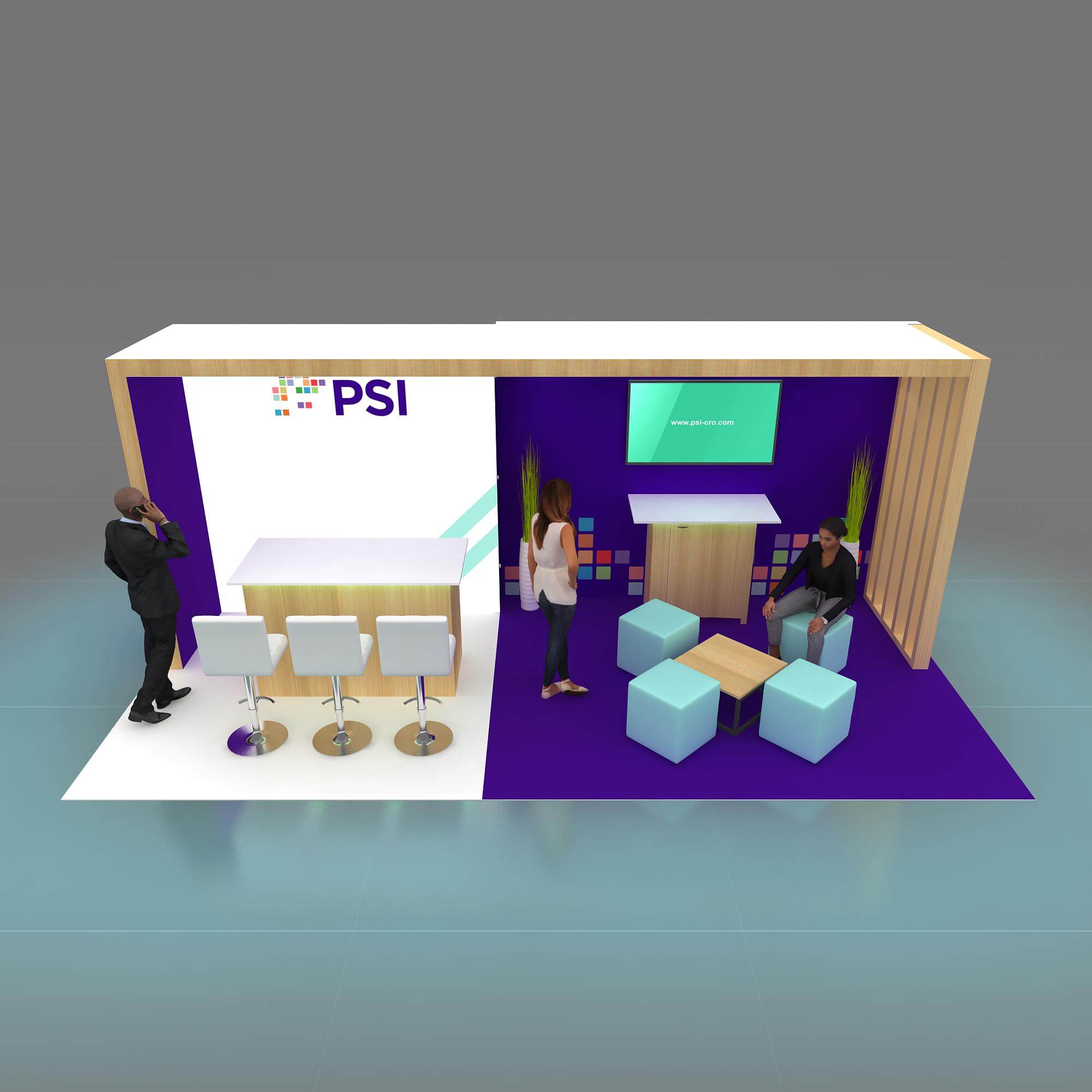Arial View - YRLU1020 67: Amazing and robust 10x20 trade show booth rentals