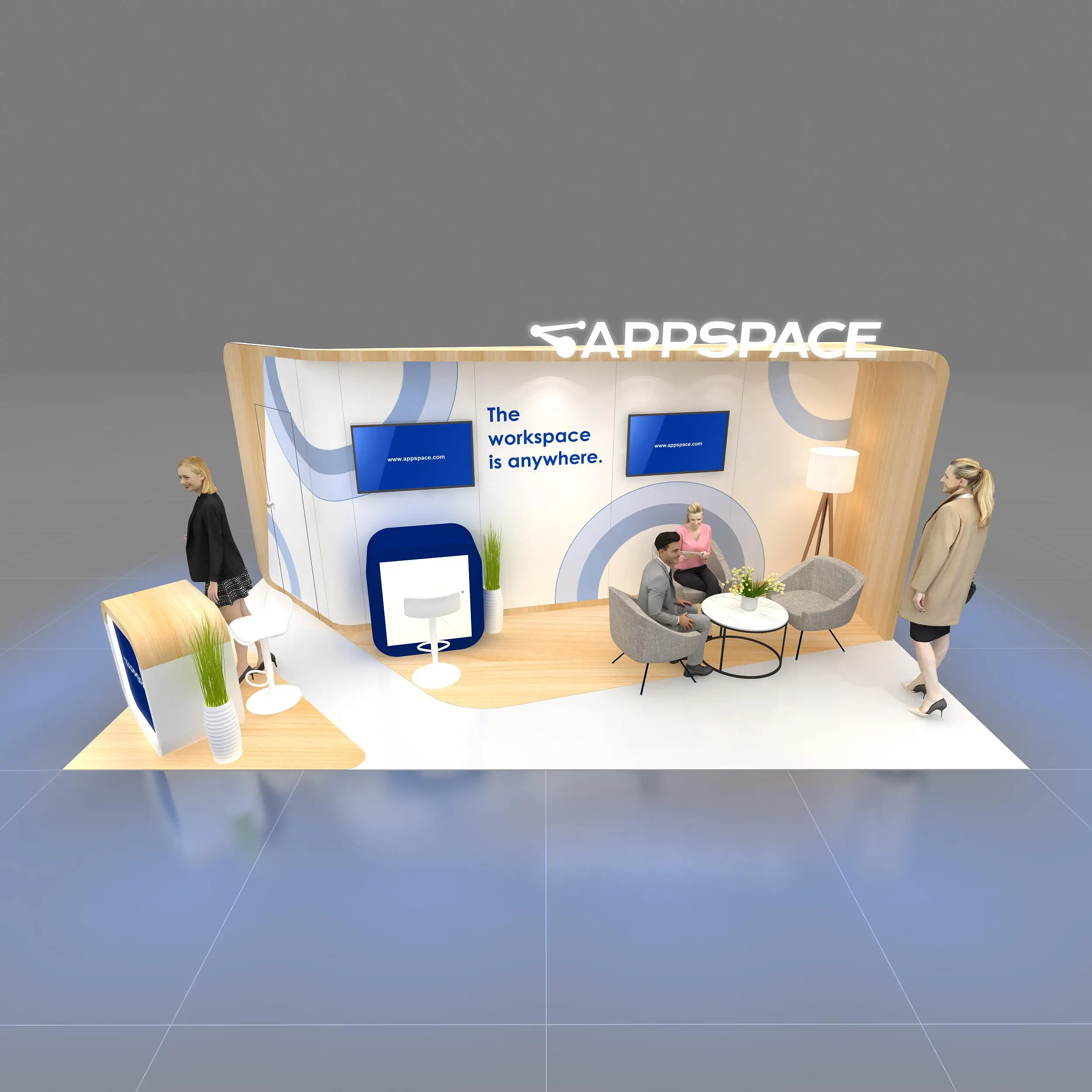 Arial View - RH1020 02: Communicate your brand message effectively with impressive 10x20 booth rentals from Exponents