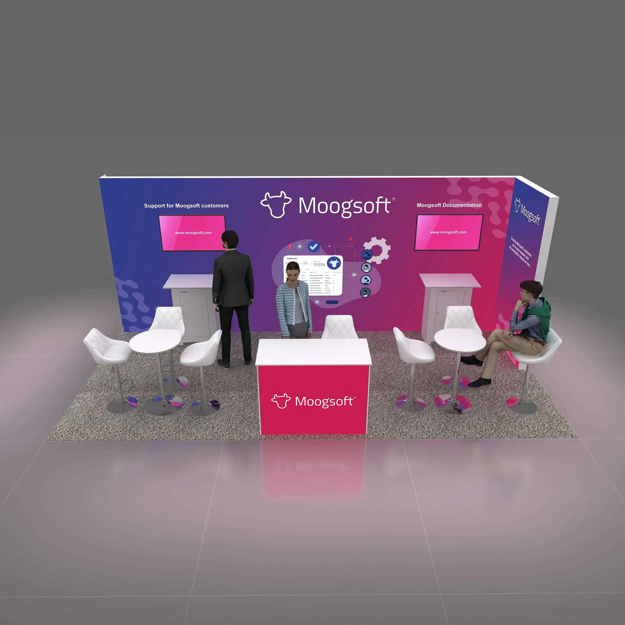 Arial View - RAL1020 07: Eye-catching 10x20 booth rental