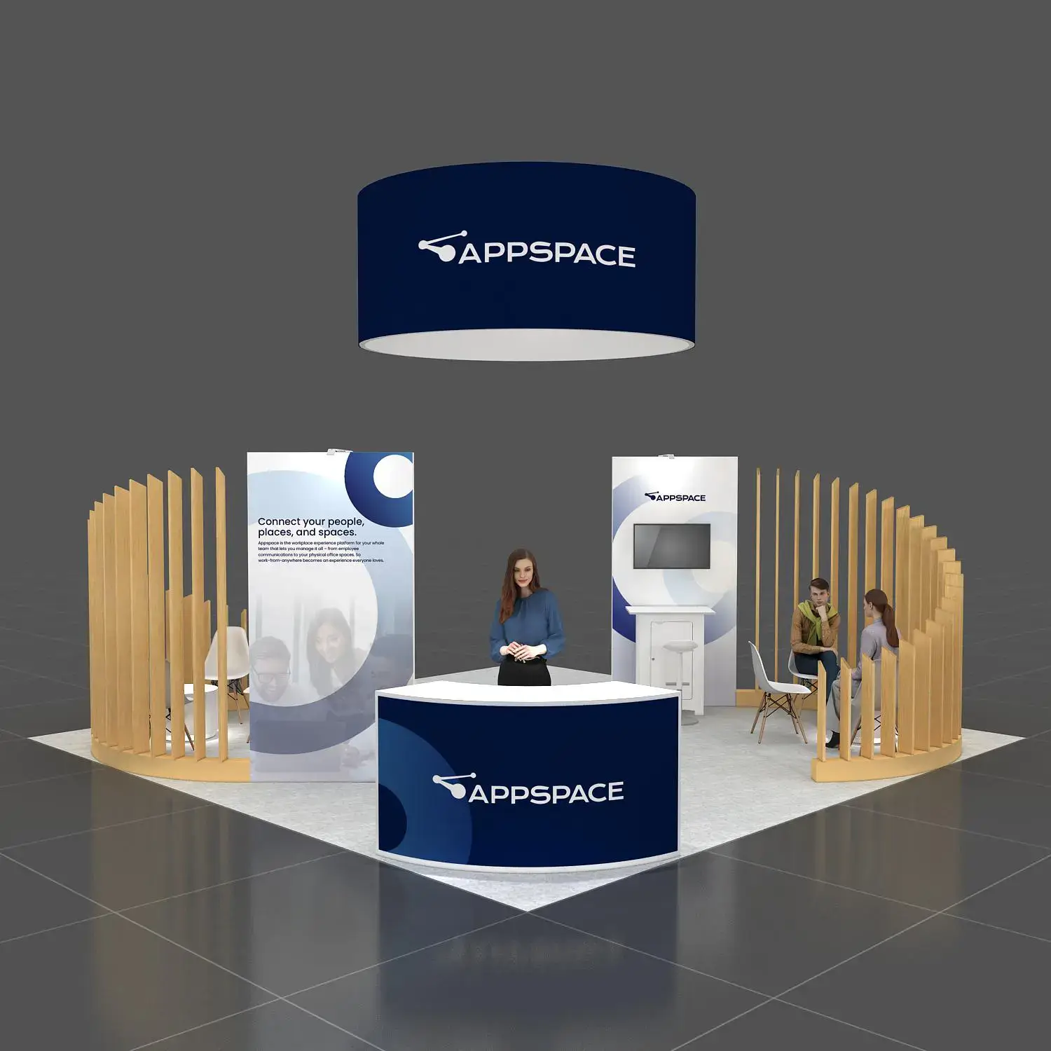 20x20 Appspace trade show booth Design