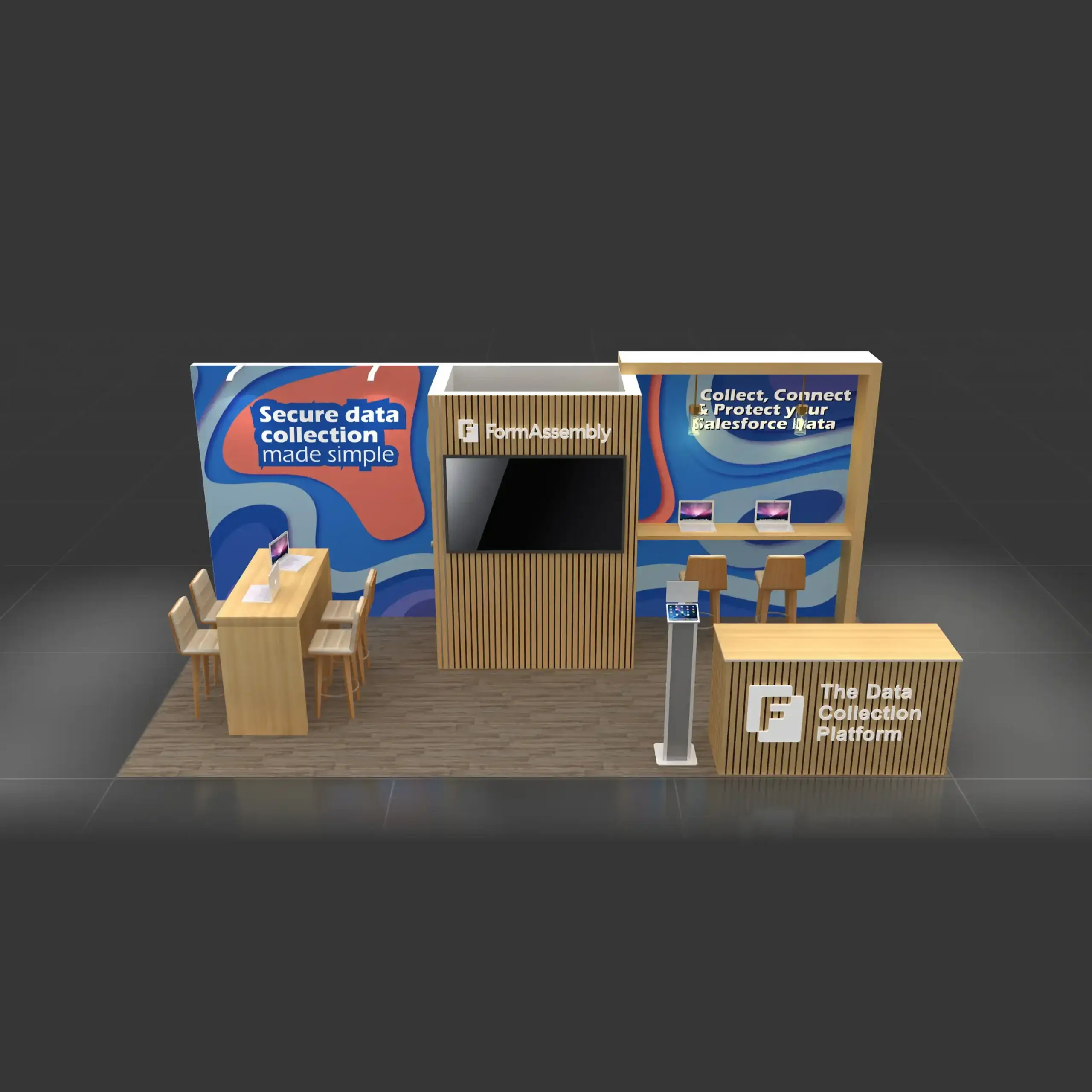 Arial View - RLU1020 10: Make a splash with award-winning 10x20 booth rentals for shows