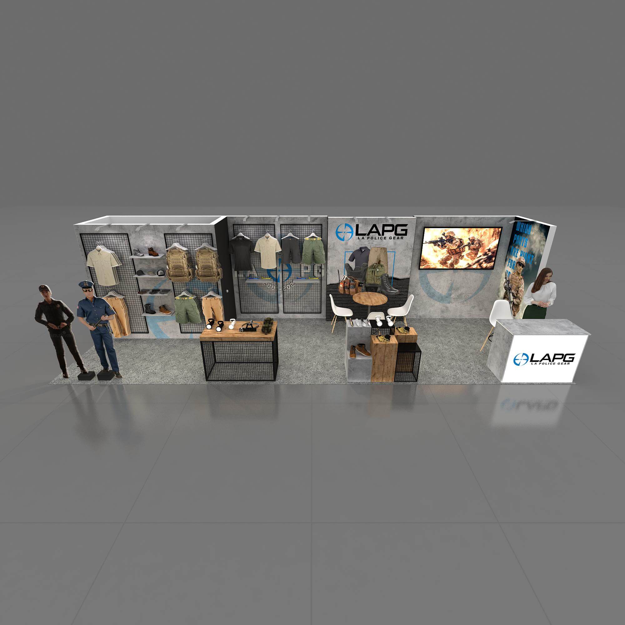 Arial View - RLU1030 25: Visually Compelling 10x30 Exhibit Booth for Engagement Arial View - RLU1030 25: Visually Compelling 10x30 Exhibit Booth for Engagement