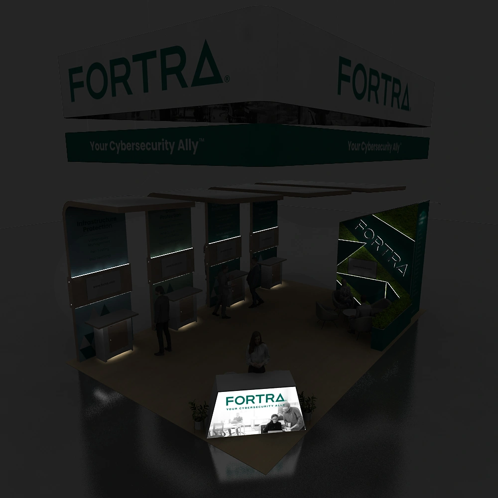 Backlit View: BRLU2030 95 - 20x30 Exhibit Booth Rentals