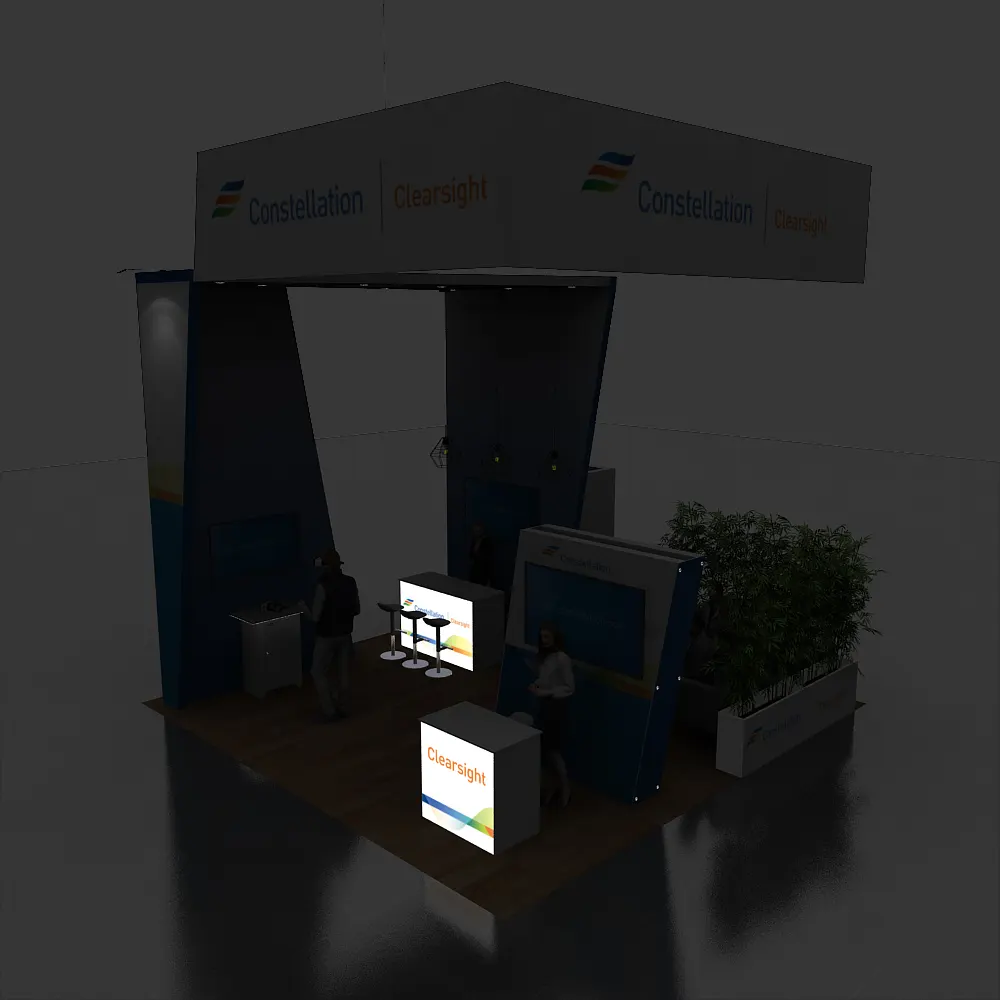 20x20 Booth Design Backlit View - YRLU2020 119