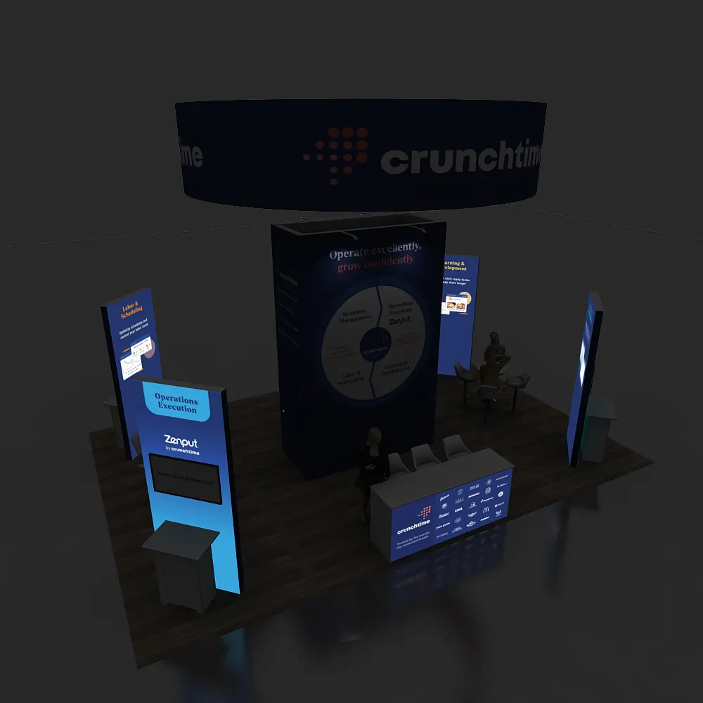 Backlit View - 20x30 Booth Design GRLU2030 90