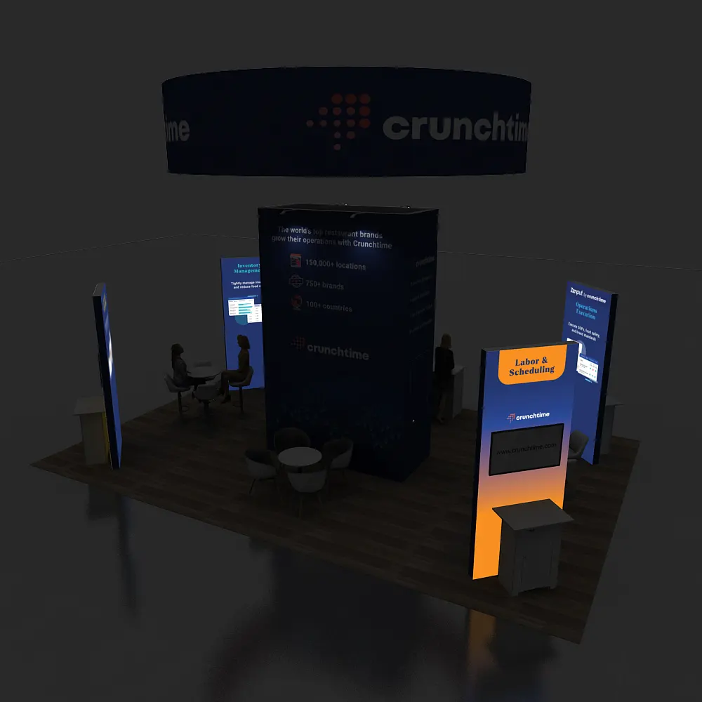 Backlit View - 20x30 Booth Design GRLU2030 90 Backlit View - 20x30 Booth Design GRLU2030 90