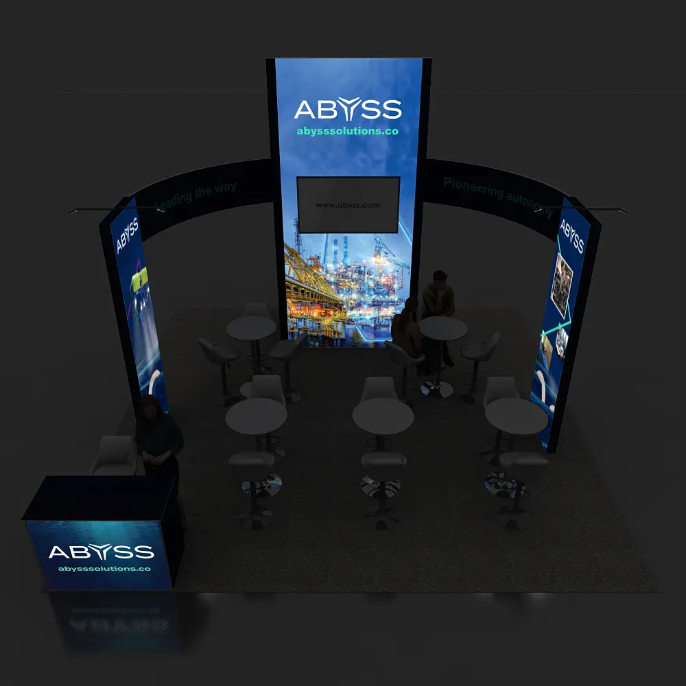 20x20 Booth Design Backlit View - YRLU2020 101