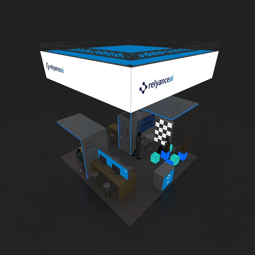 Backlit Top View - 20x20 Booth Design - YRLU2020 15
