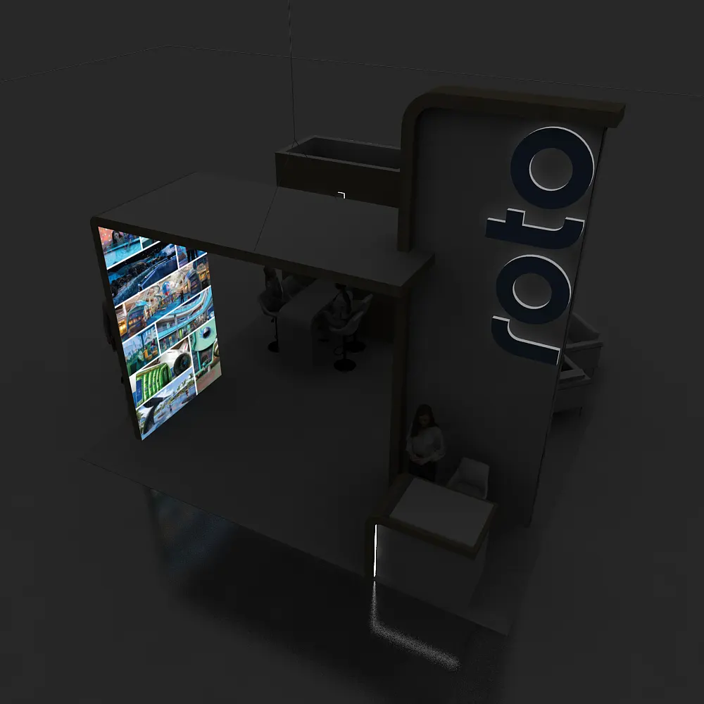 Backlit View -2 - 20x20 Booth Design - YRLE2020 14 Backlit View -2 - 20x20 Booth Design - YRLE2020 14