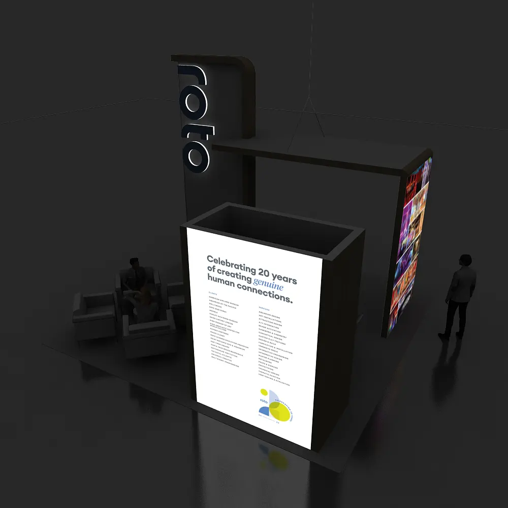 Backlit View - 20x20 Booth Design - YRLE2020 14 Backlit View - 20x20 Booth Design - YRLE2020 14