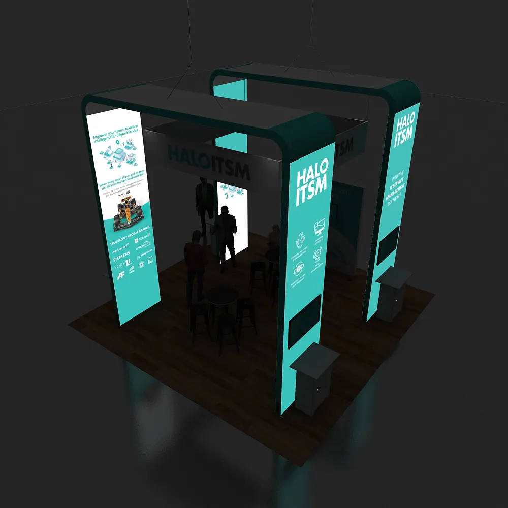 Backlit View 2 - 20x20 Booth Design - GRLU2020 43