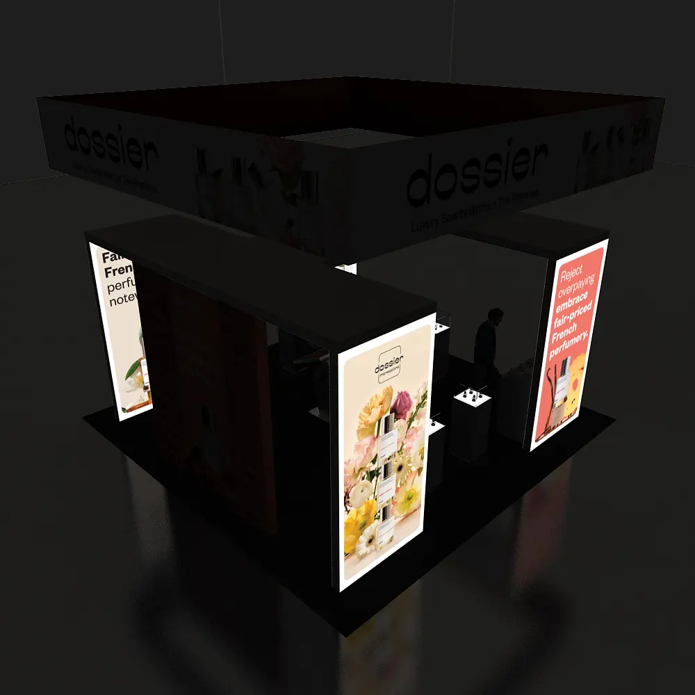 Backlit Top View - 20x20 Booth Design - YRLU2020 190
