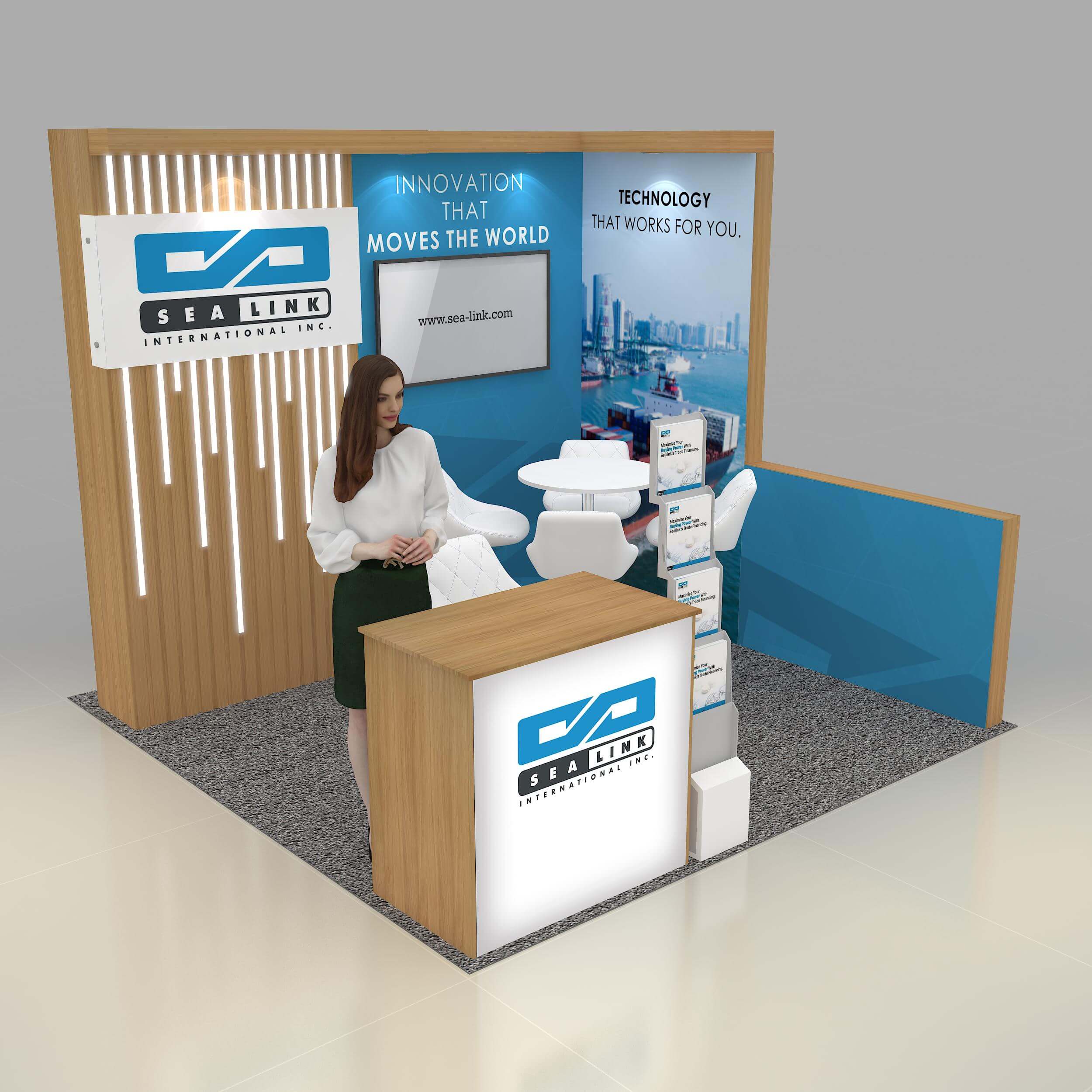 Arial View - RLU1010 24: Top-quality 10x10 trade show rental booths Arial View - RLU1010 24: Top-quality 10x10 trade show rental booths
