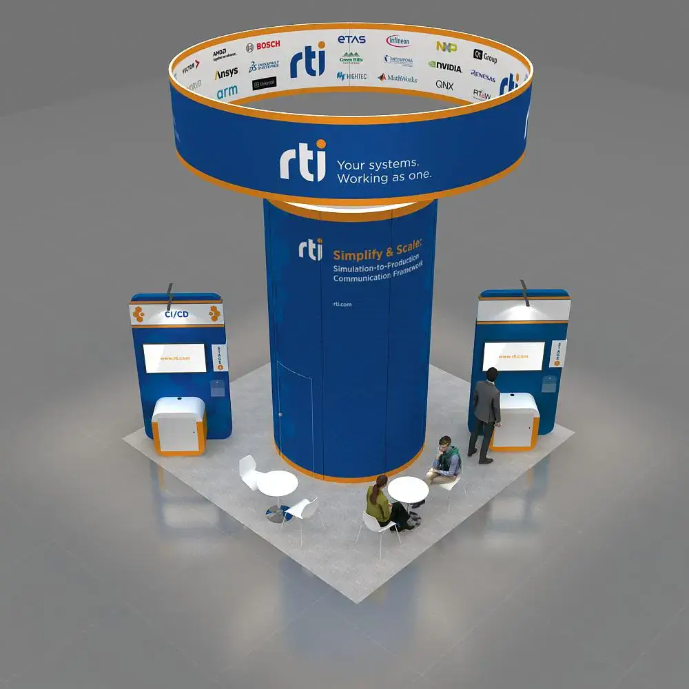 BRLU2020 107 Attractive Booth Upper Side View