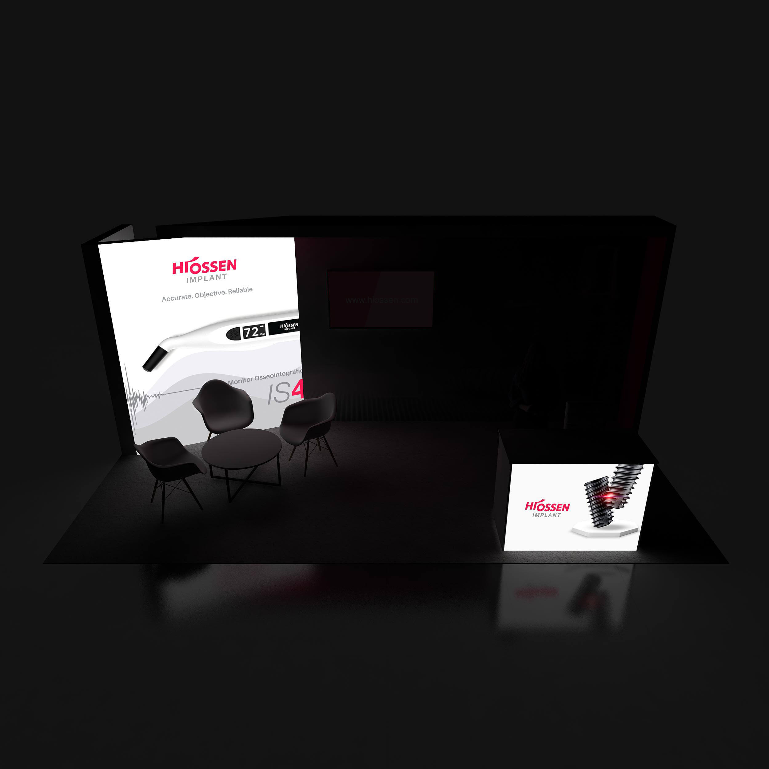 Backlit View - GRLU1020 33: Count on Exponents for attention-grabbing 10x20 trade show booth rentals