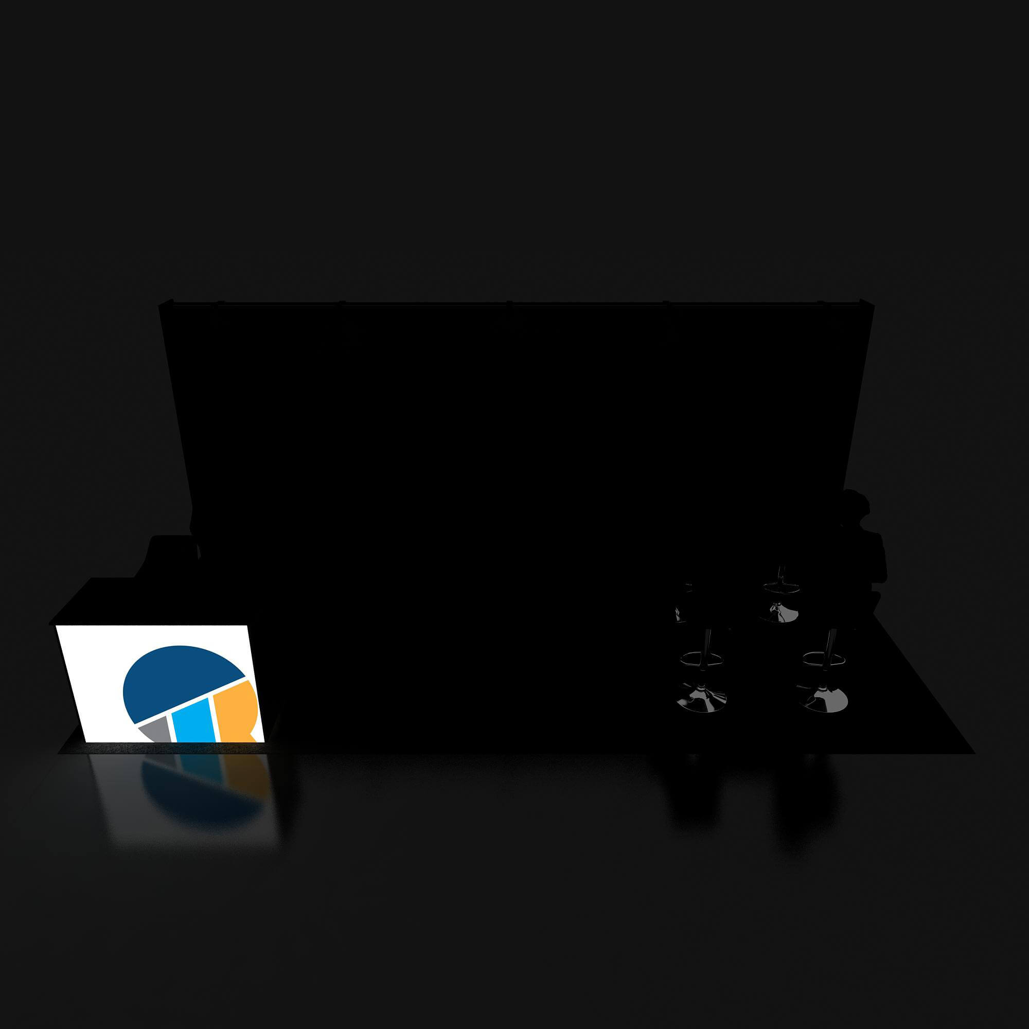 Backlit View - GRLU1020 45: World-class 10x20 trade show booth rentals