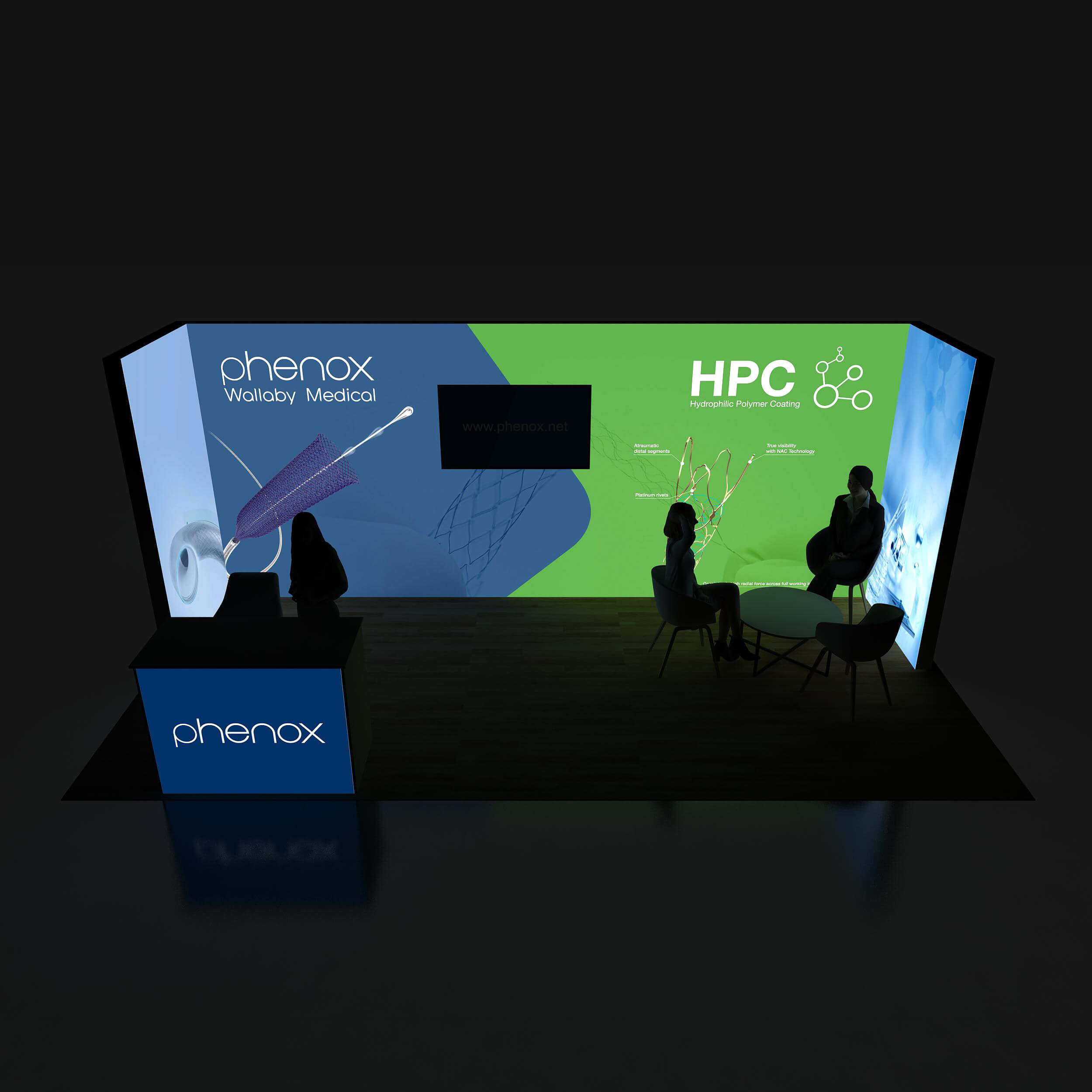Backlit View - GRLU1020 38: Extraordinary 10x20 trade show booth designs