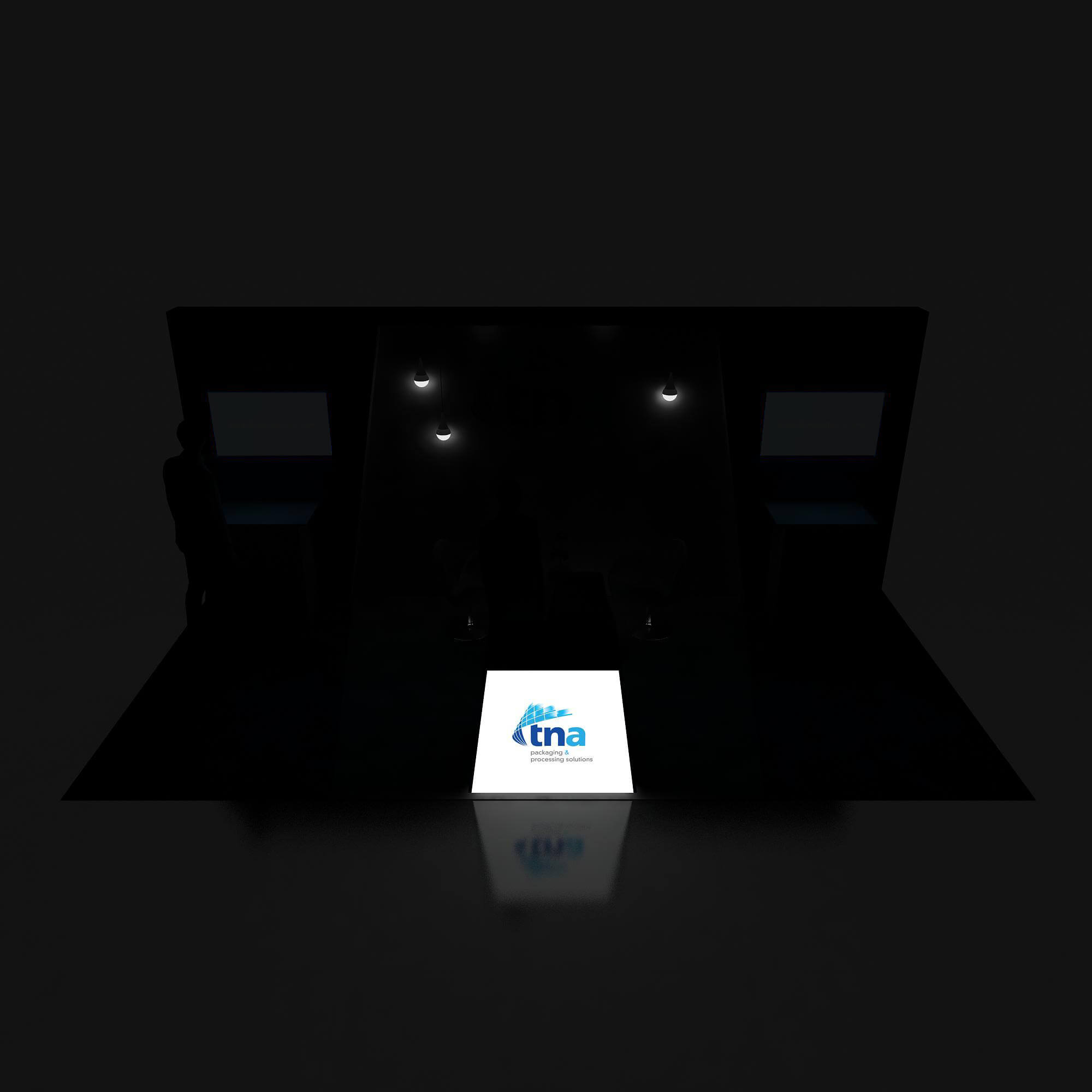 Backlit View - GRLU1020 70: Innovative 10x20 booth rentals to wow your audience for shows