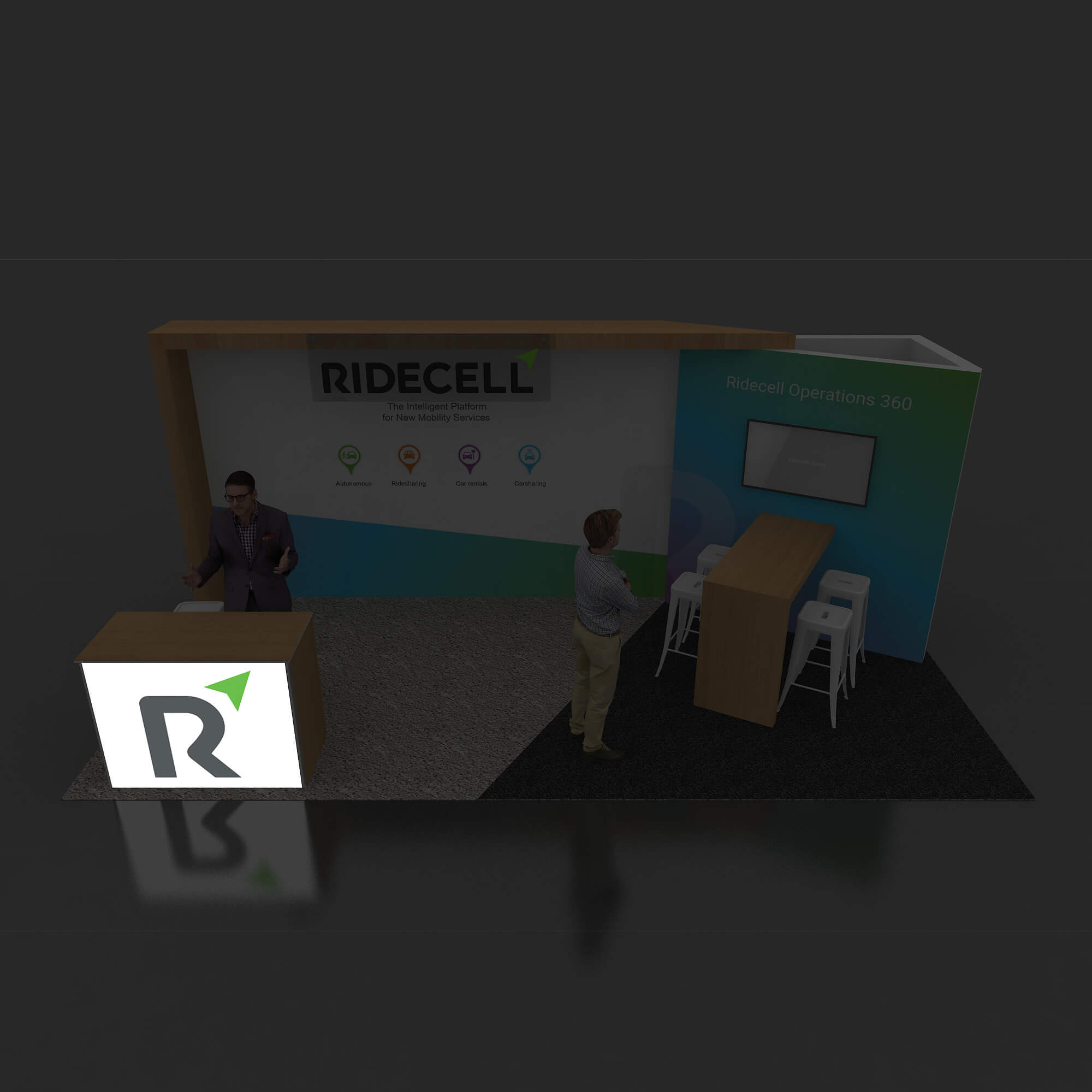 Backlit View - GRL1020 16: Attract attendees with extraordinary 10x20 rental booth