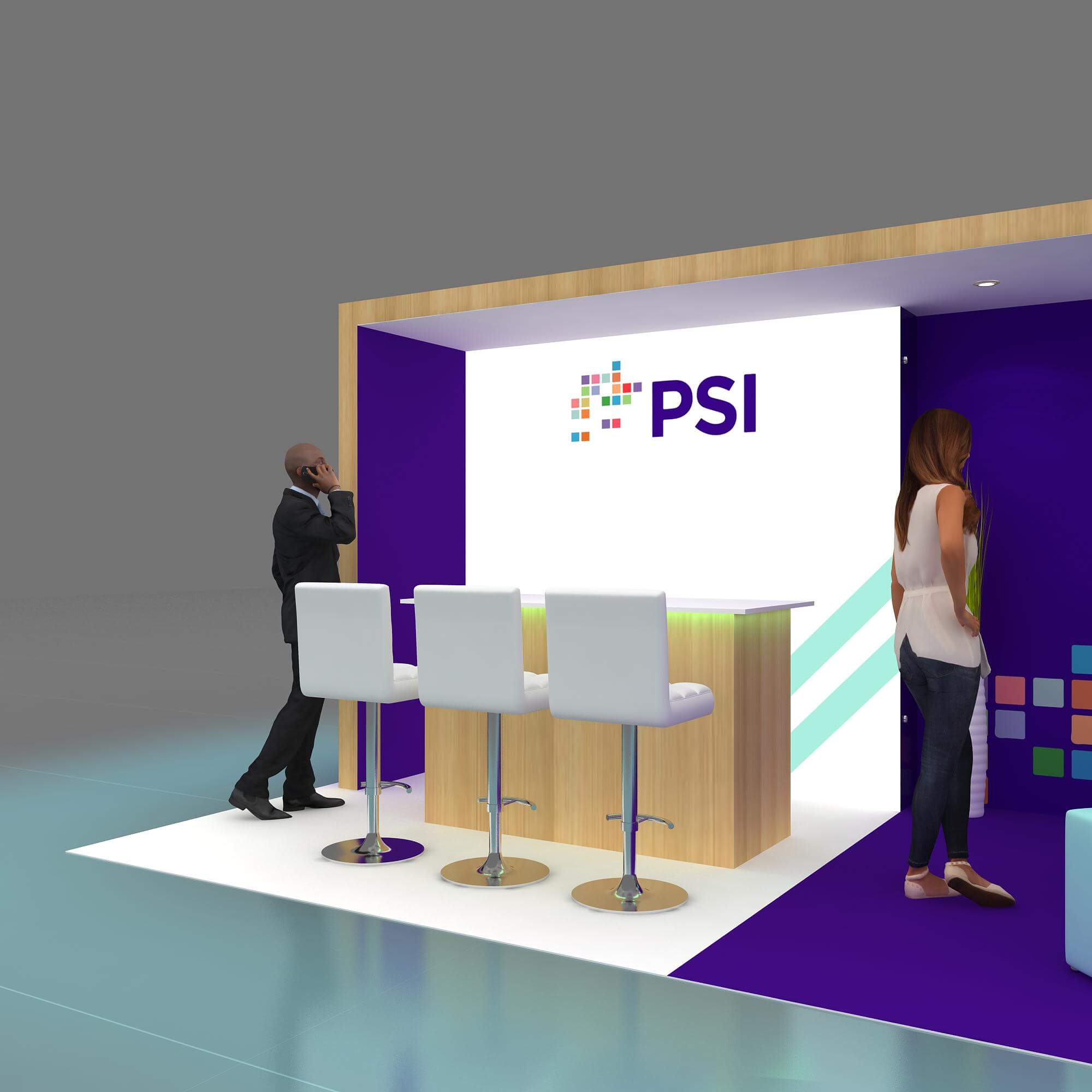 Left Side Perspective View - YRLU1020 67: Grab every eye with awe-inspiring 10x20 booth rentals