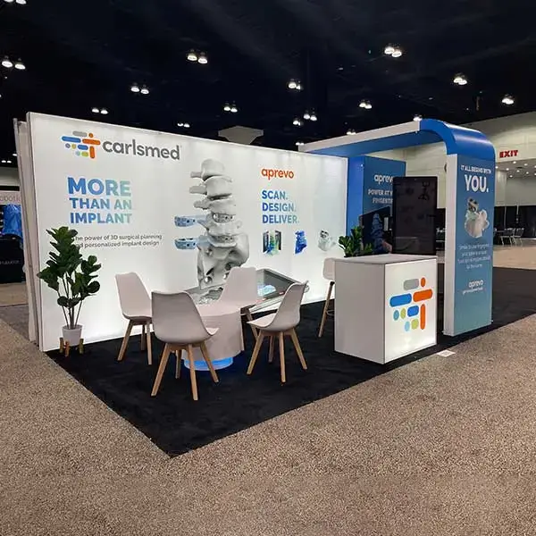 10×20 Booth Rentals for Carlsmed at AANS Show, Designed and Built By Exponents in Los Angeles