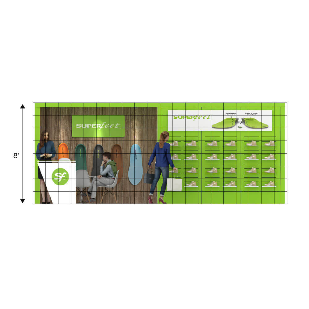 Elevation - YRLE1020 11: Striking and purpose-driven 10x20 booth rentals