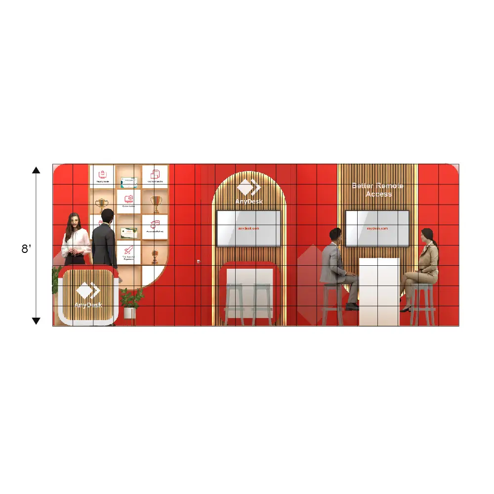 Elevation - RLU1020 148: Communicate your brand message effectively with impressive 10x20 booth rentals from Exponents