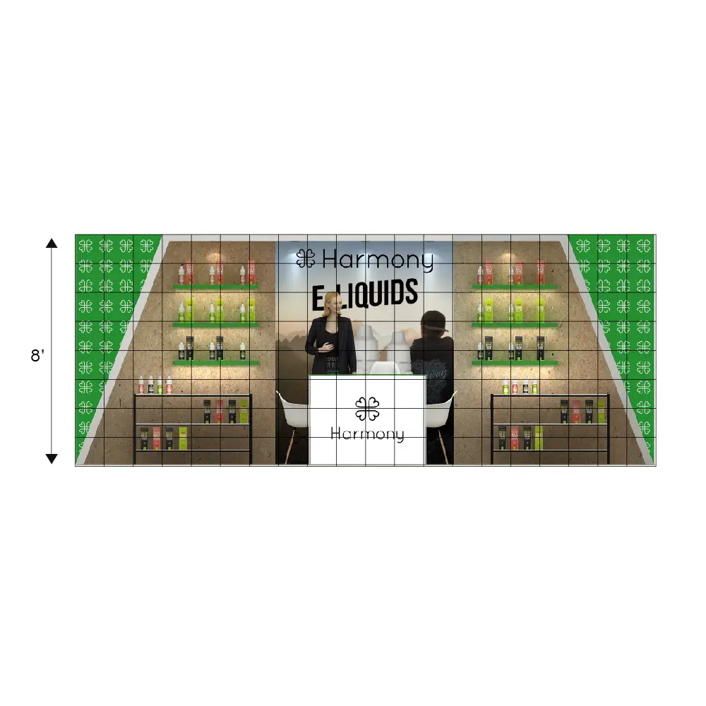 Elevation - RH1020 11: Beat your competition with attention-grabbing 10x20 booth rentals Elevation - RH1020 11: Beat your competition with attention-grabbing 10x20 booth rentals