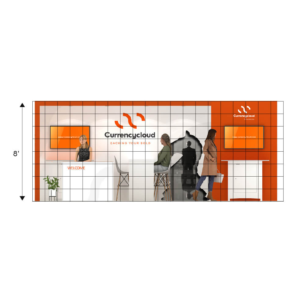 Elevation - GRLU1020 46: Make an impact with attention-grabbing 10x20 rental booths Elevation - GRLU1020 46: Make an impact with attention-grabbing 10x20 rental booths