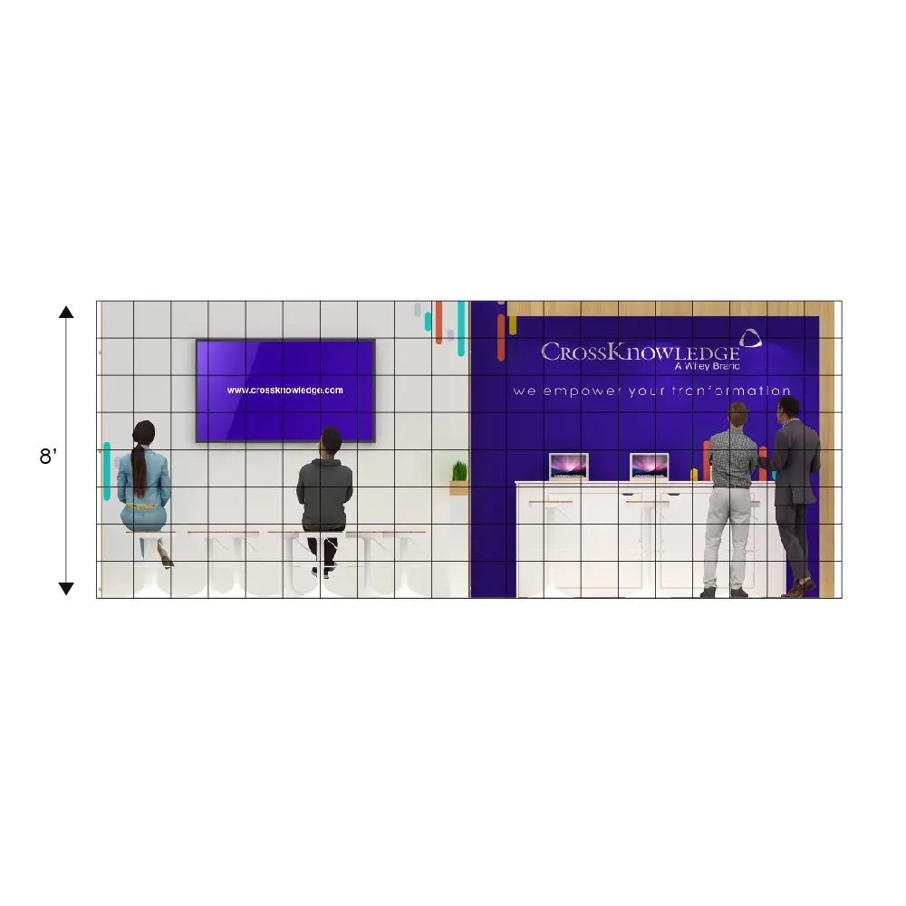 Elevation - RLU1020 14: Splendid 10x20 trade show booth rental