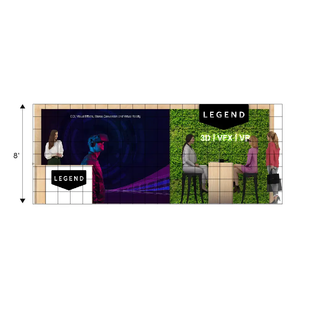 Elevation - RLU1020 64: Finest 10x20 trade show booth rentals