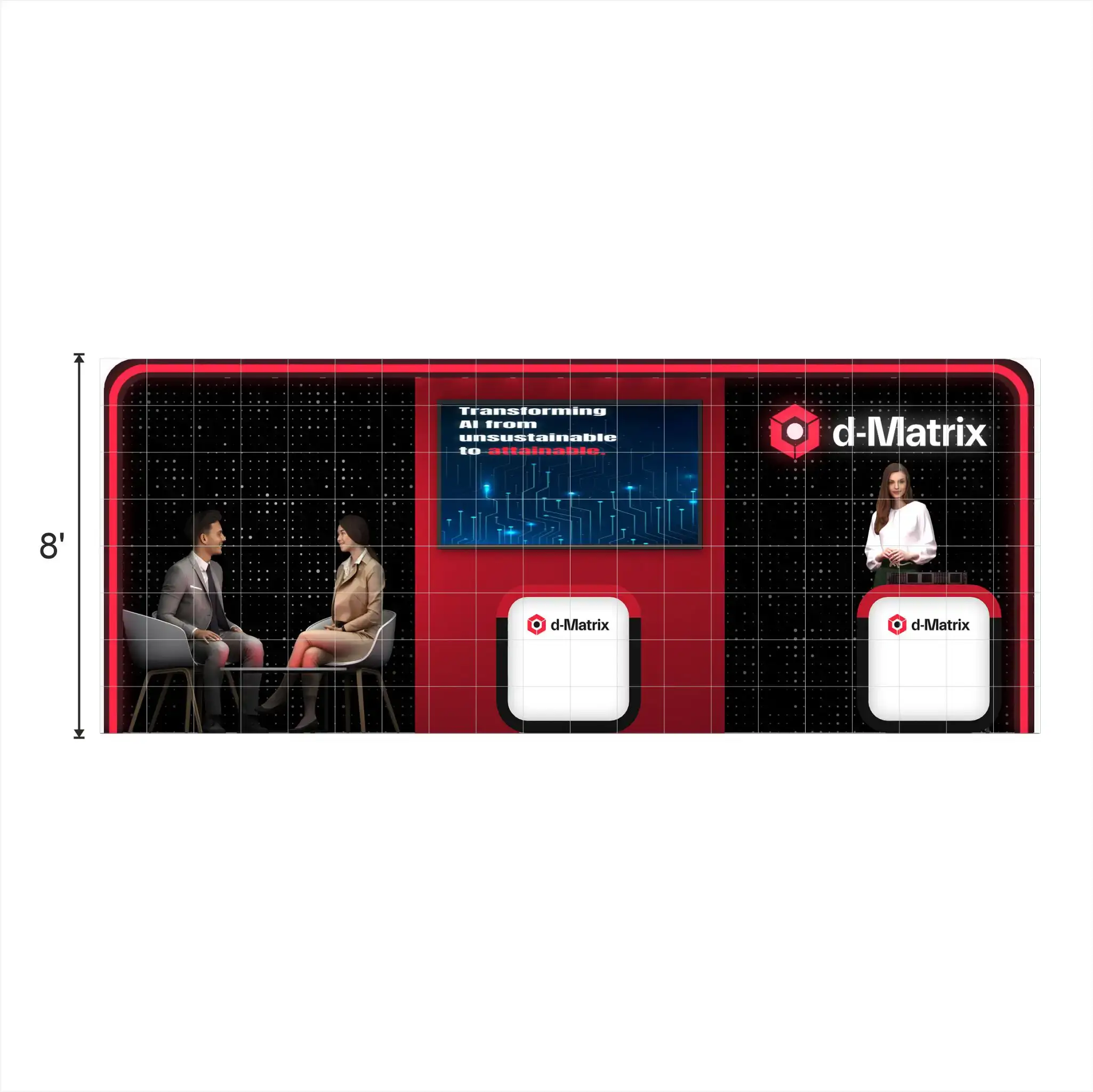 Elevation - RLU1020 66: Extraordinary 10x20 trade show booth designs