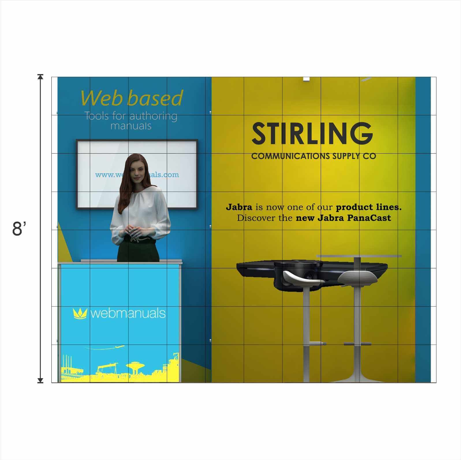 Elevation - STL1010 05: Awe-inspiring 10x10 trade show booth rentals
