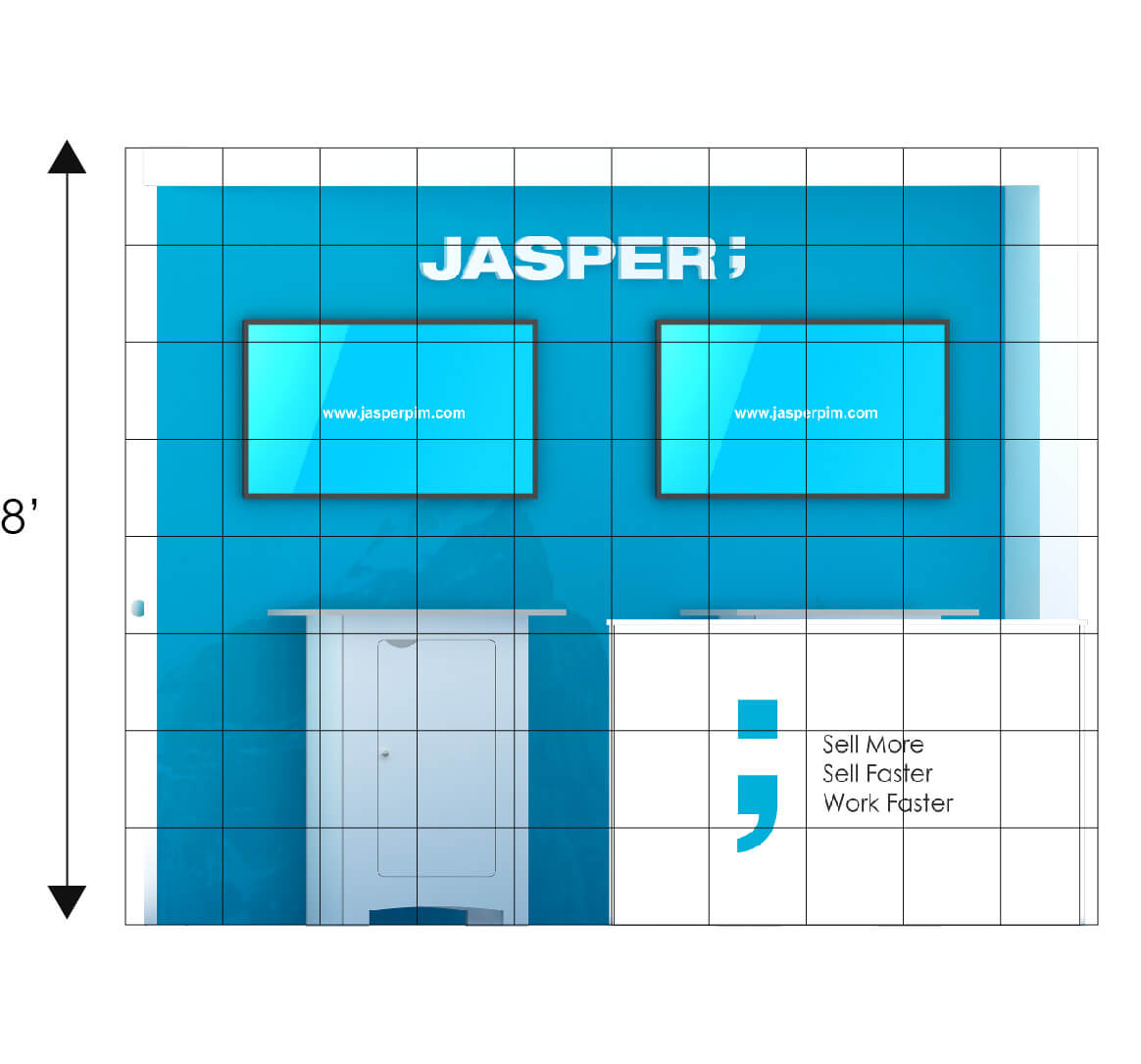 Elevation - 1010 01: Futuristic 10x10 Rental Exhibits for Bold Brand Statement