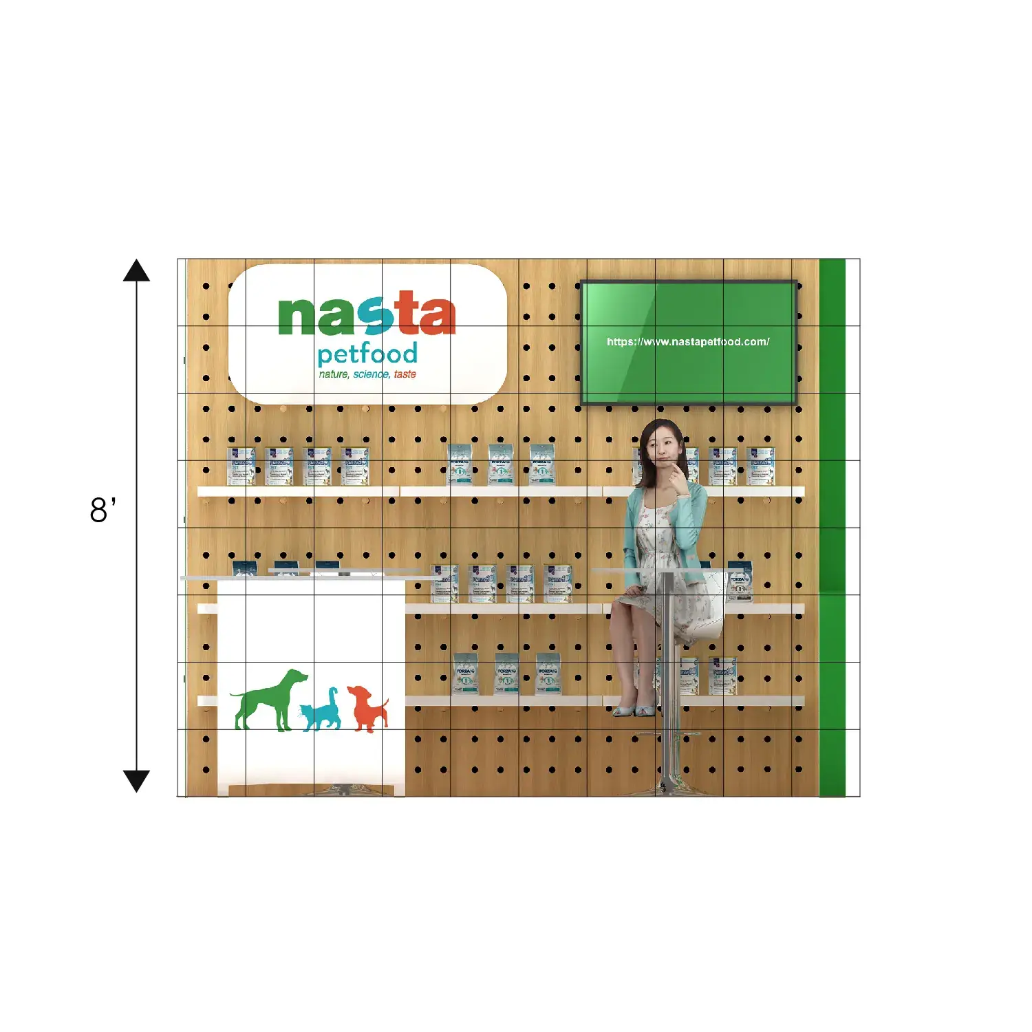 Elevation - RCR1010 03: Splendid 10x10 trade show booth rental Elevation - RCR1010 03: Splendid 10x10 trade show booth rental