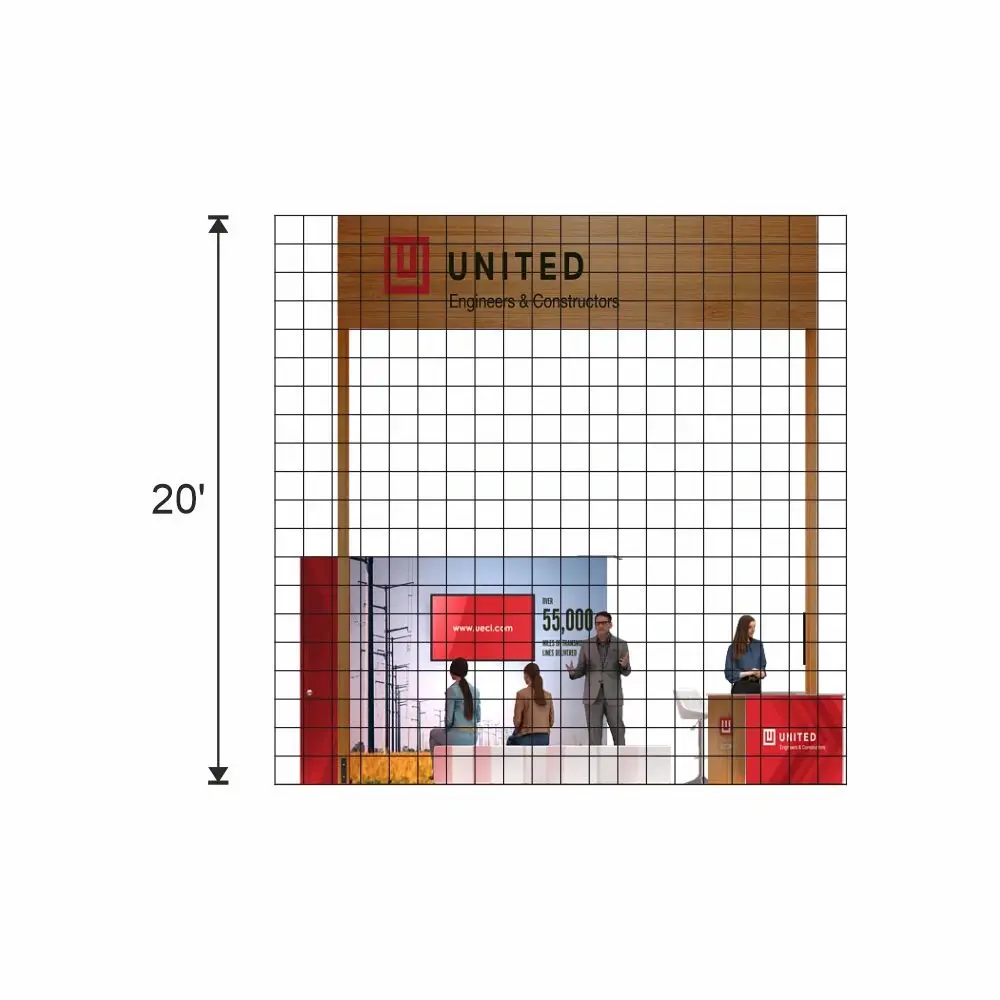GRLU2020 56 UNITED Booth Design Front View