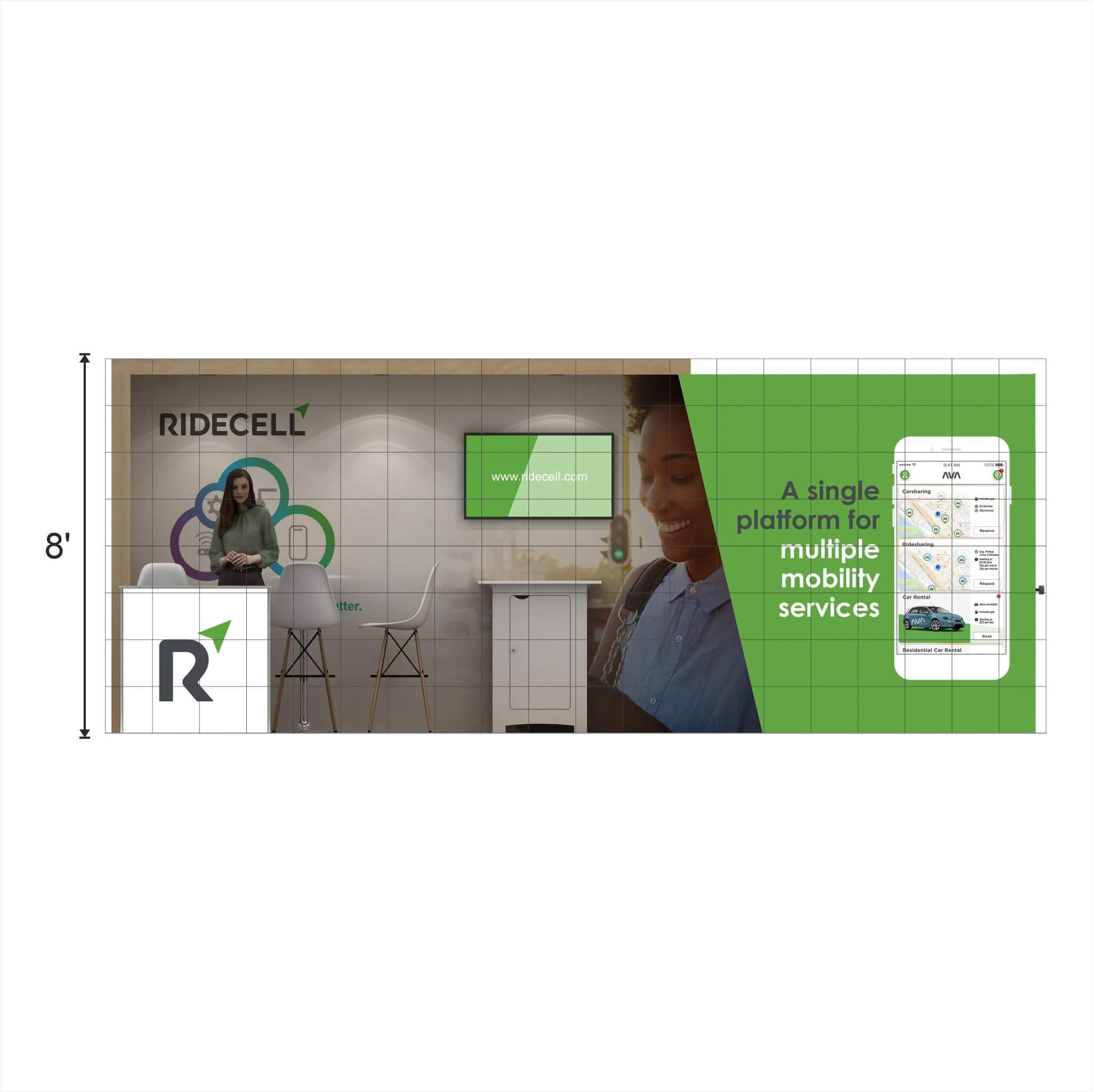 Elevation - GRLU1020 55: Outdo your competitors with exceptional 10x20 booth rentals for shows