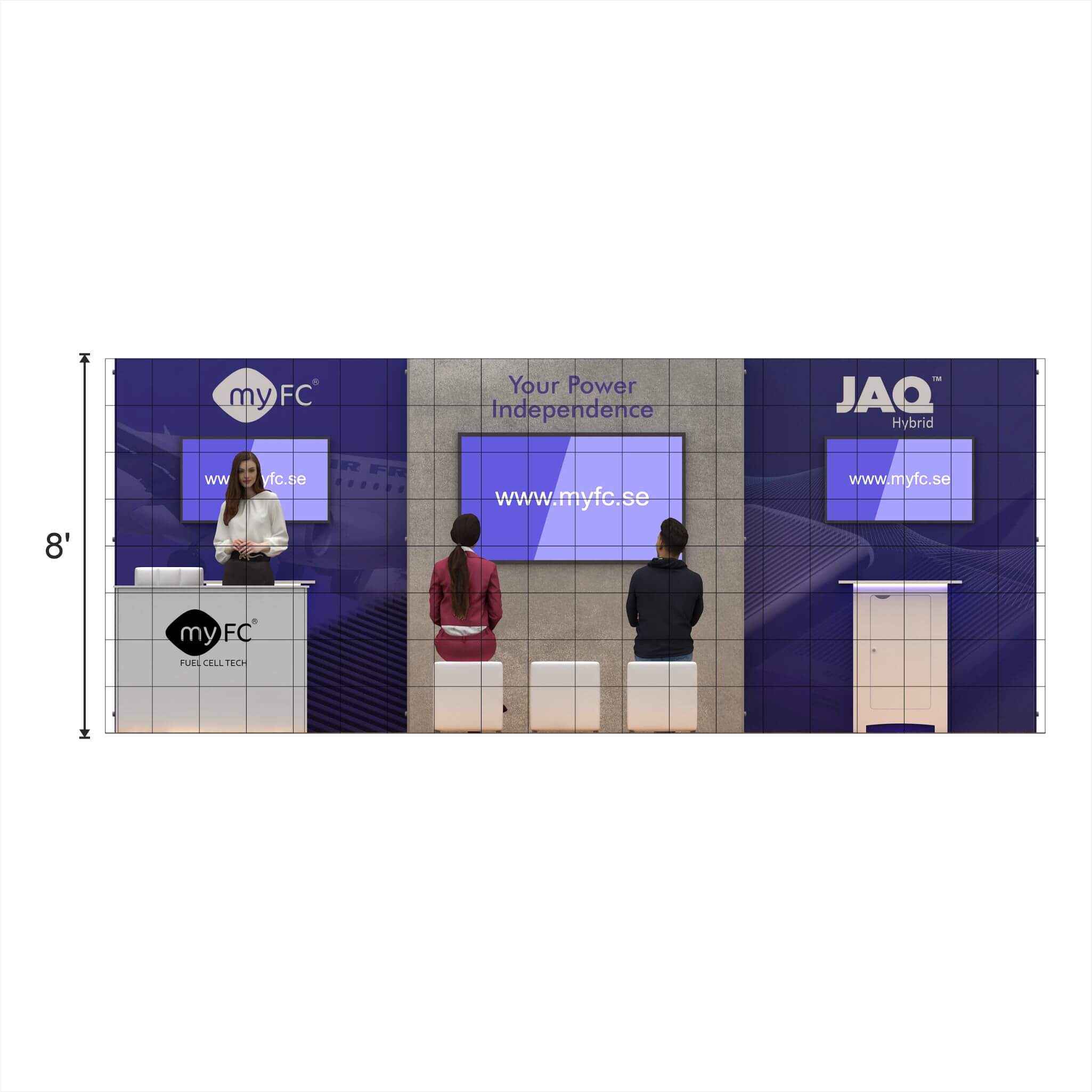 Elevation - RLU1020 56: Striking and purpose-driven 10x20 booth rentals