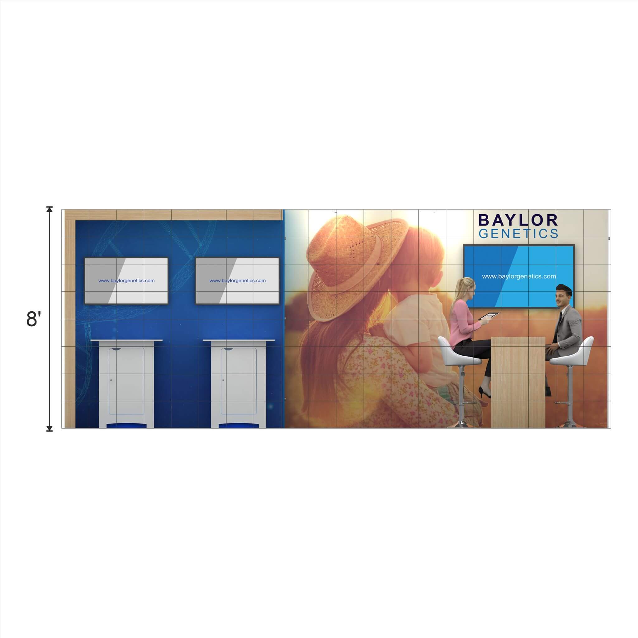 Elevation - RLU1020 40: Well-designed and top of the range 10x20 booth rentals by Exponents
