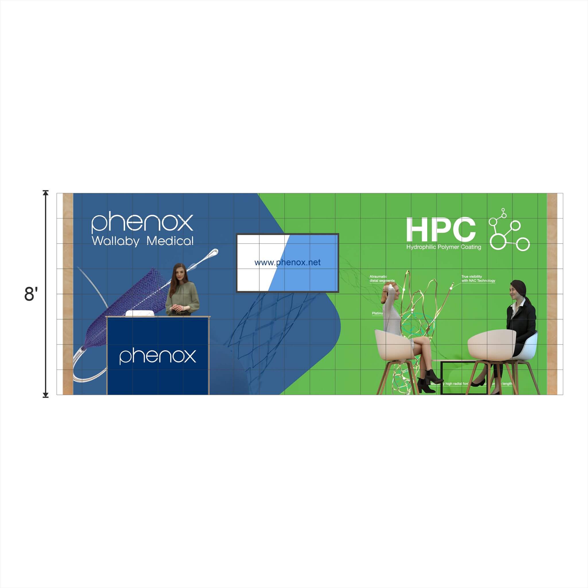 Elevation - GRLU1020 38: Eye-catching 10x20 booth rental