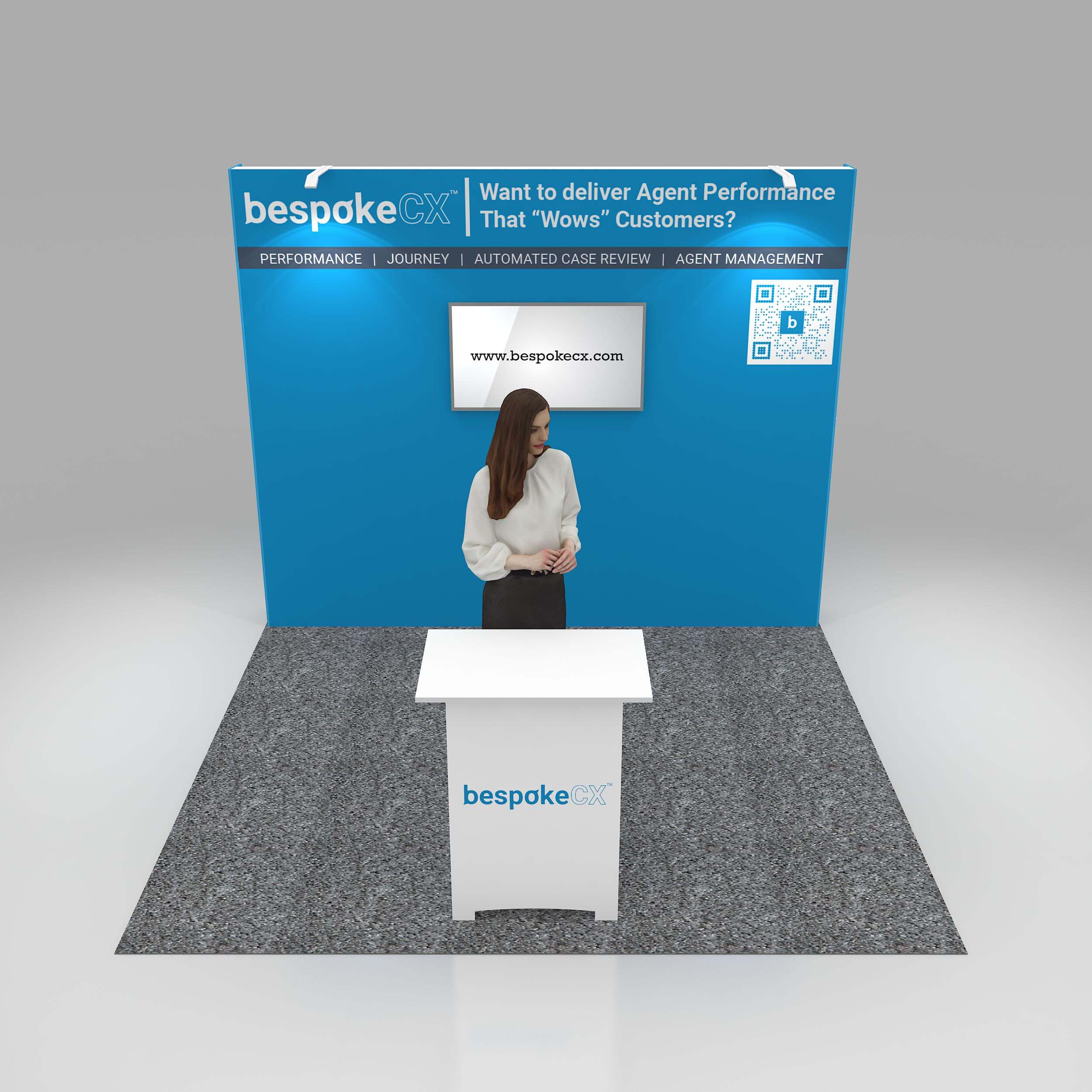Arial View - RCR1010 10: Award-winning 10x10 trade show booth rentals