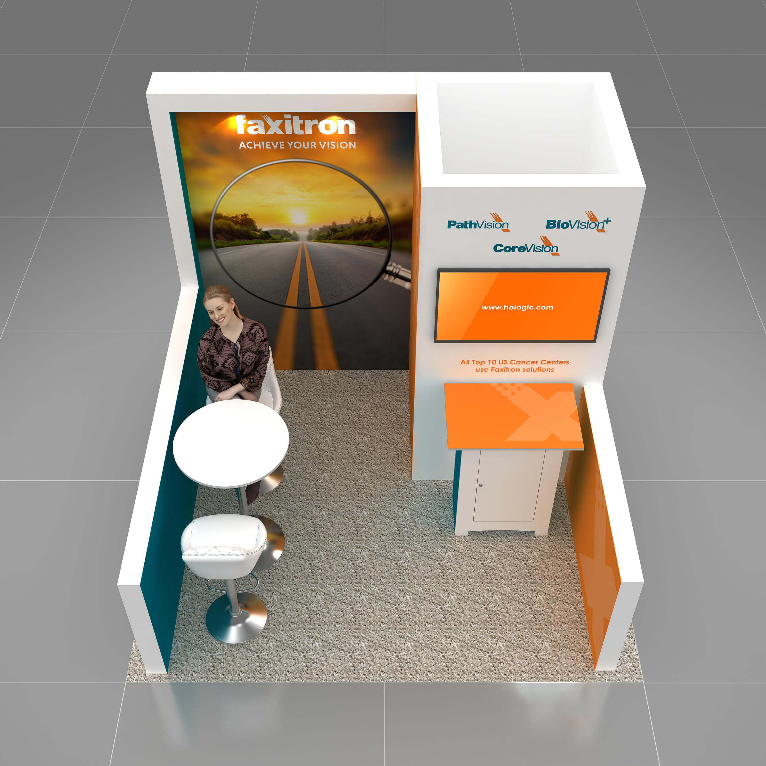 Arial View – RH1010 04: Top-notch 10x10 trade show booth rentals Arial View – RH1010 04: Top-notch 10x10 trade show booth rentals
