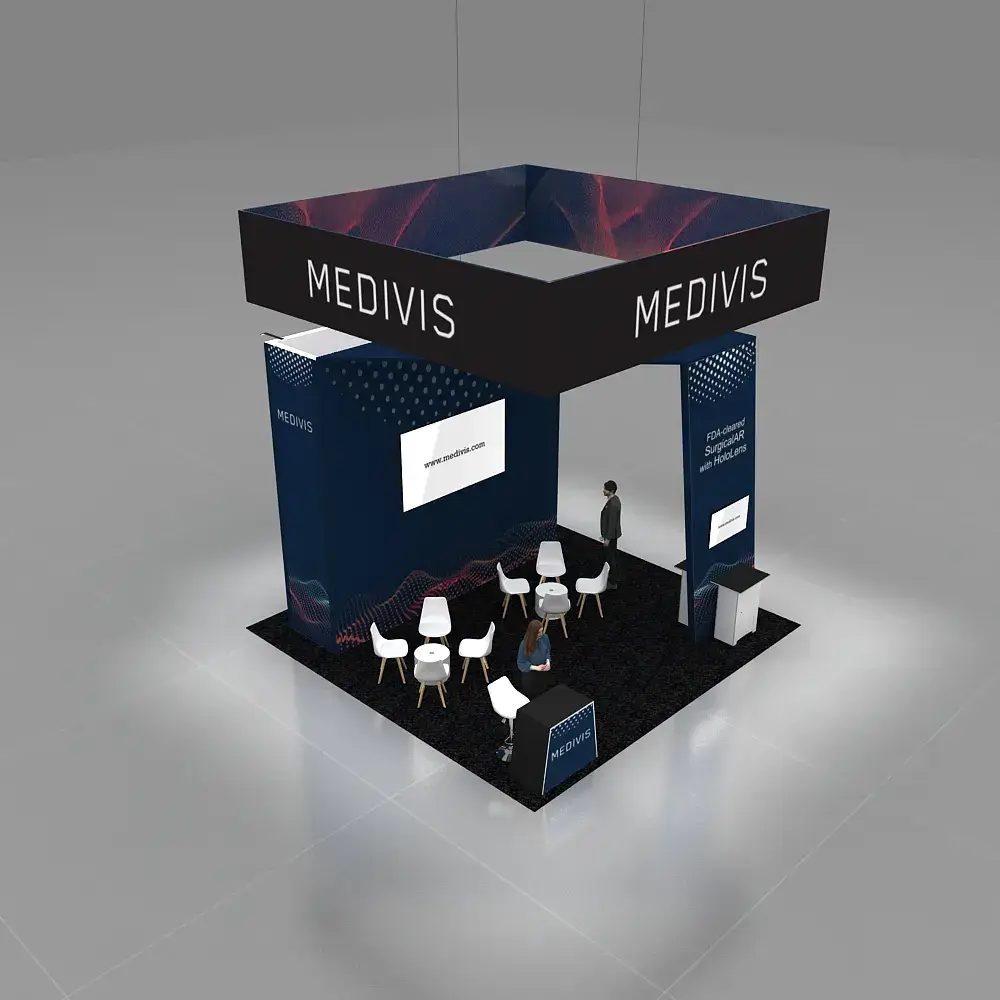 GRLU 20x20 145 MEDIVIS Booth Design Upper View