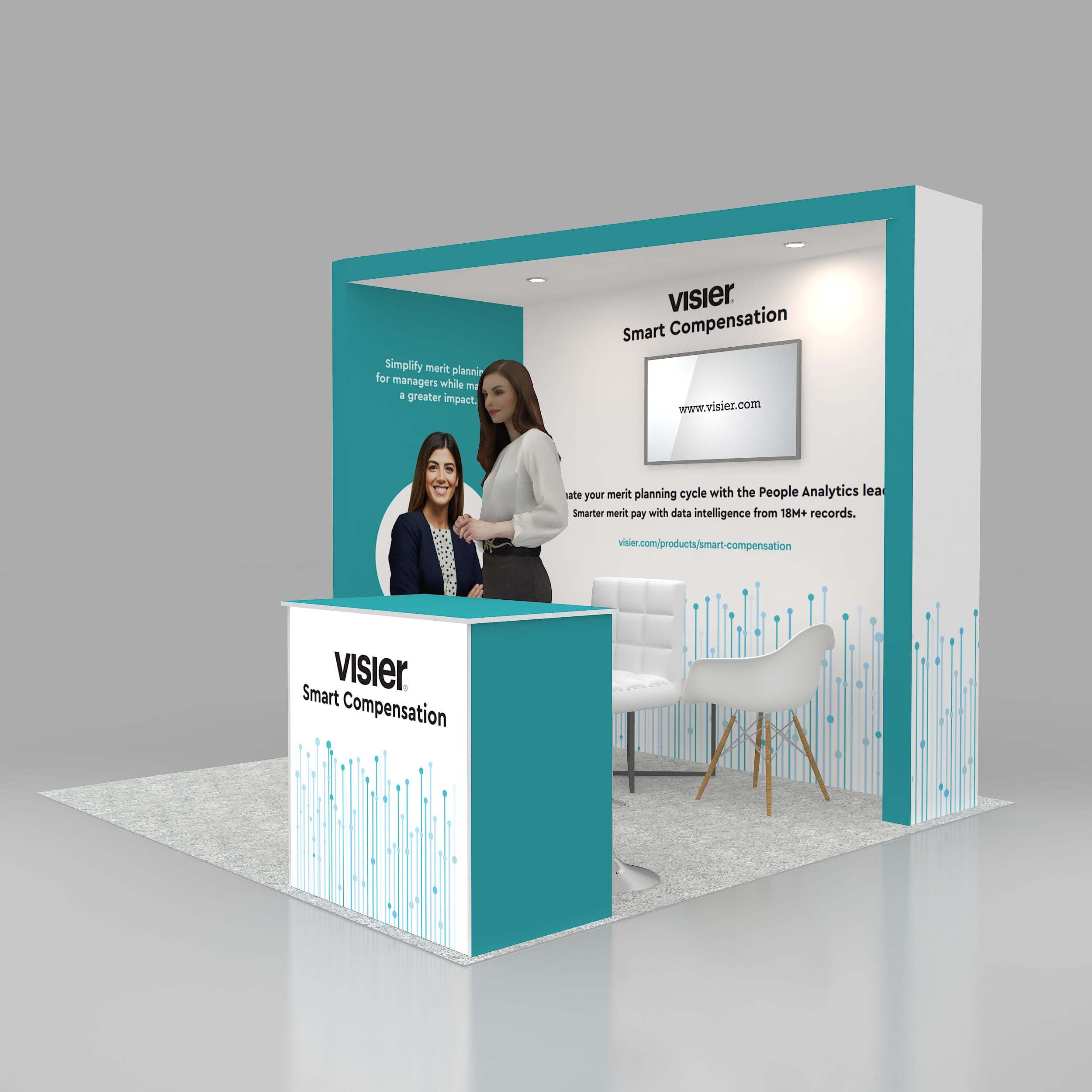 Left Side Perspective View - RLU1010 20: Attractive & portable 10x10 trade show displays Left Side Perspective View - RLU1010 20: Attractive & portable 10x10 trade show displays