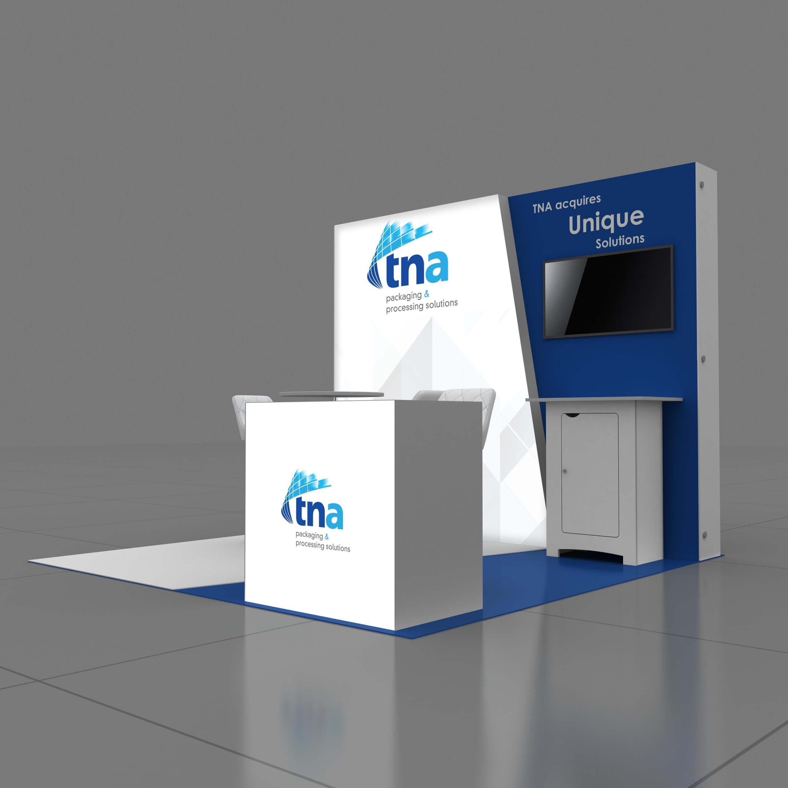 Left Side Perspective View - RLU1010 28: Marvellous 10x10 trade show booth rentals Left Side Perspective View - RLU1010 28: Marvellous 10x10 trade show booth rentals
