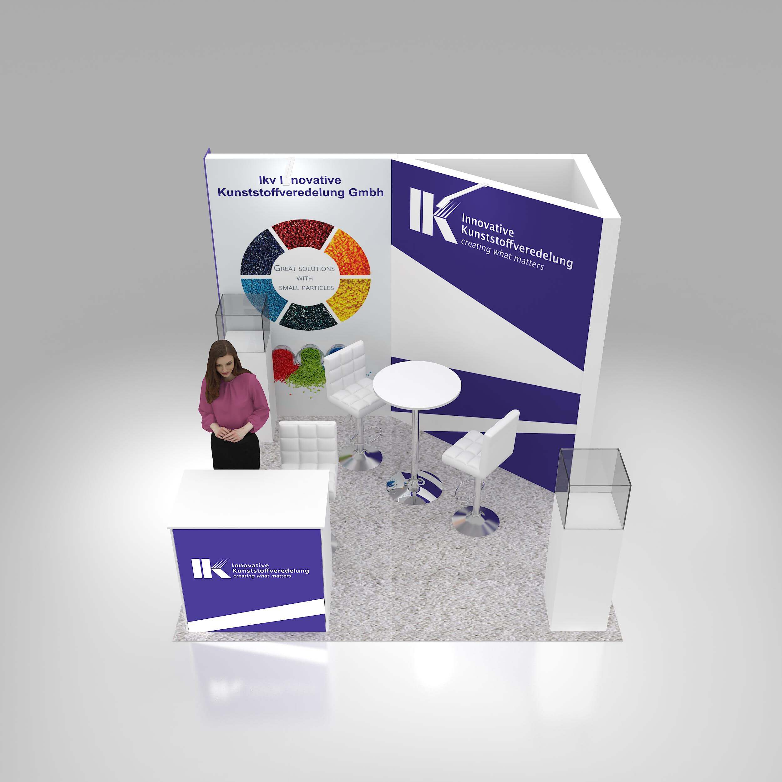 Arial View - RLU1010 32: Top-quality 10x10 trade show rental booths