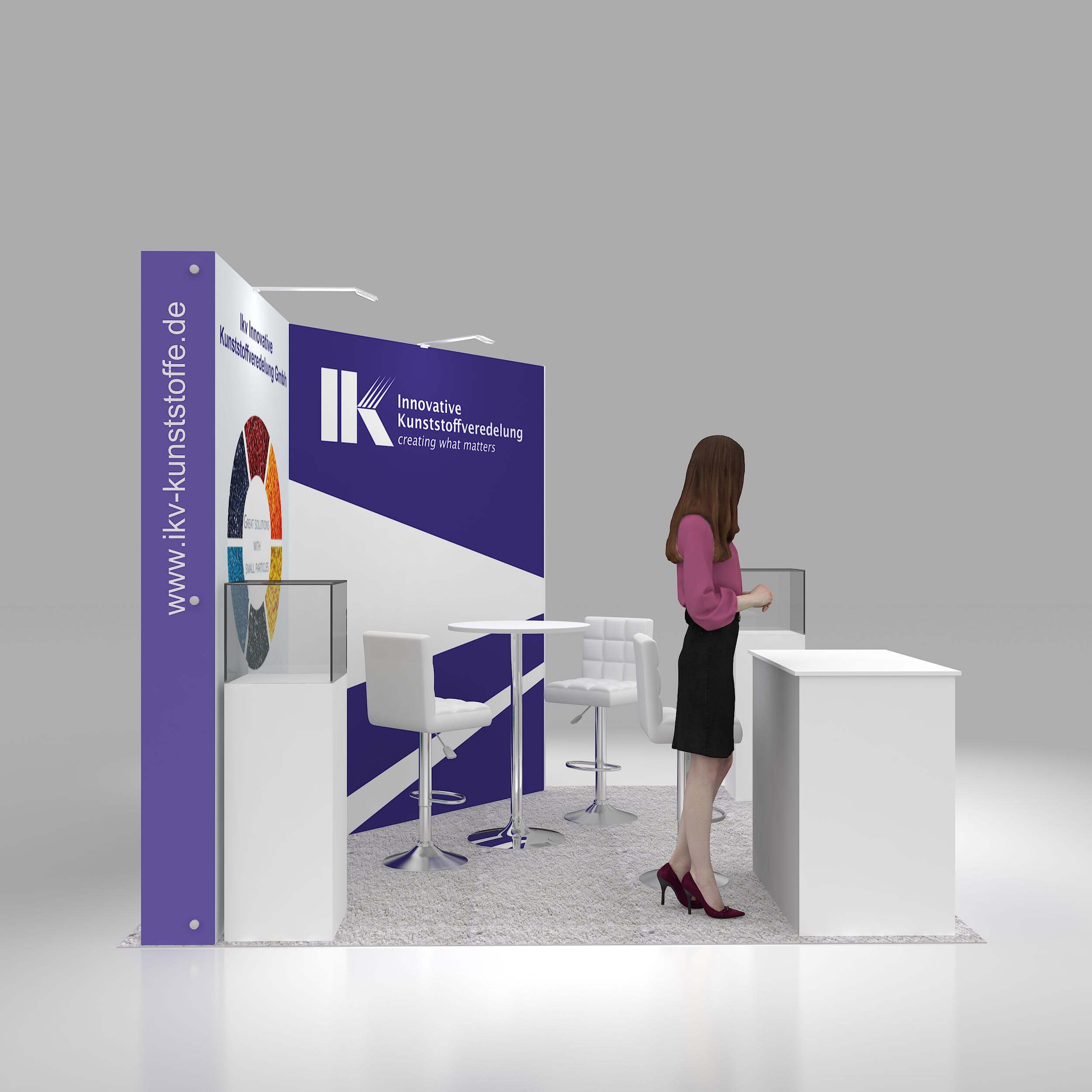 Back Side Perspective View - RLU1010 32: All-inclusive turnkey 10x10 trade show services