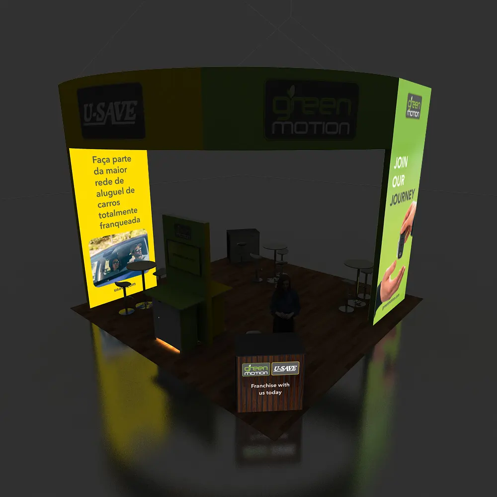 Backlit View - 20x20 Booth Design - GRLU2020 168 Backlit View - 20x20 Booth Design - GRLU2020 168