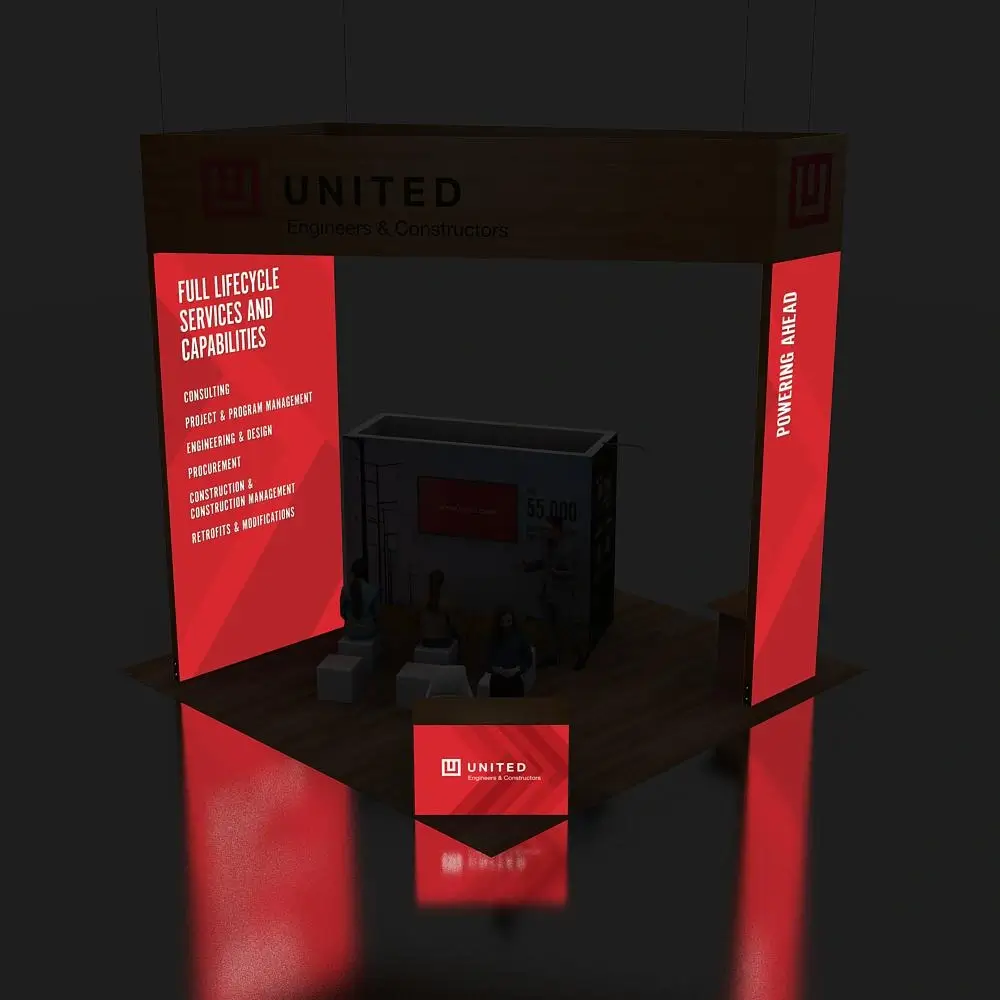 GRLU2020 56 UNITED Booth Design Backlit